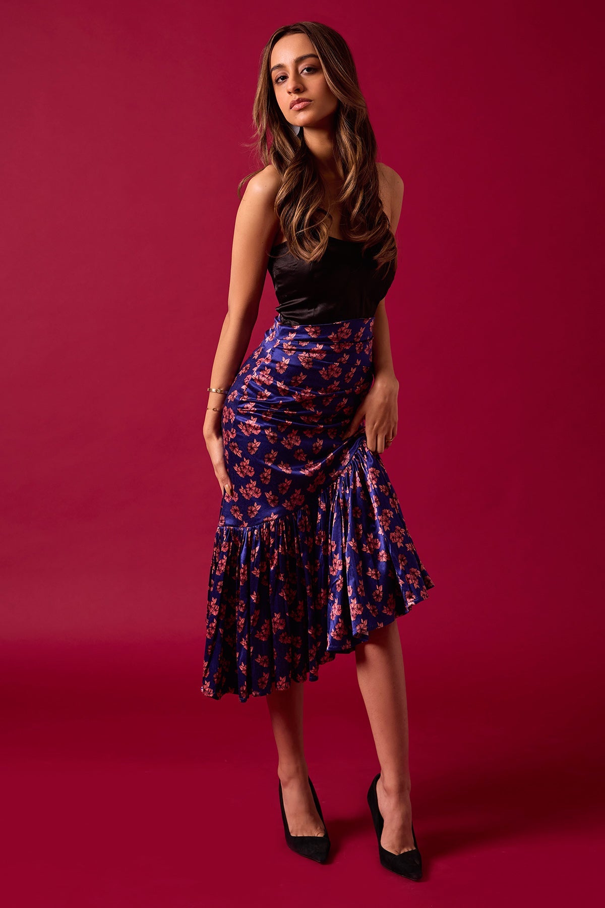 Buy Mutlicolor Strapless Midi Dress for Women by 97 Motifs Designer online available at scrollnshops