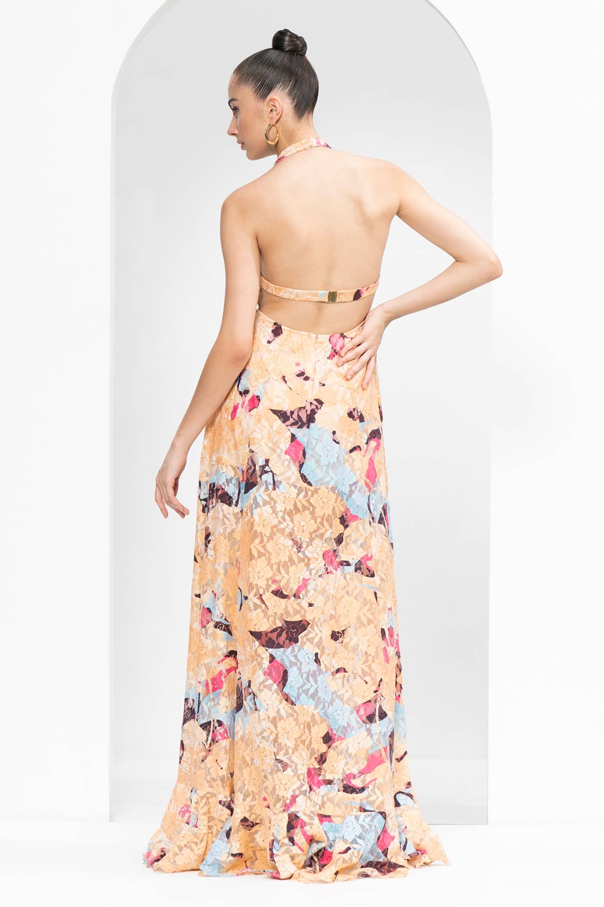 Mystic Beige Printed Dress