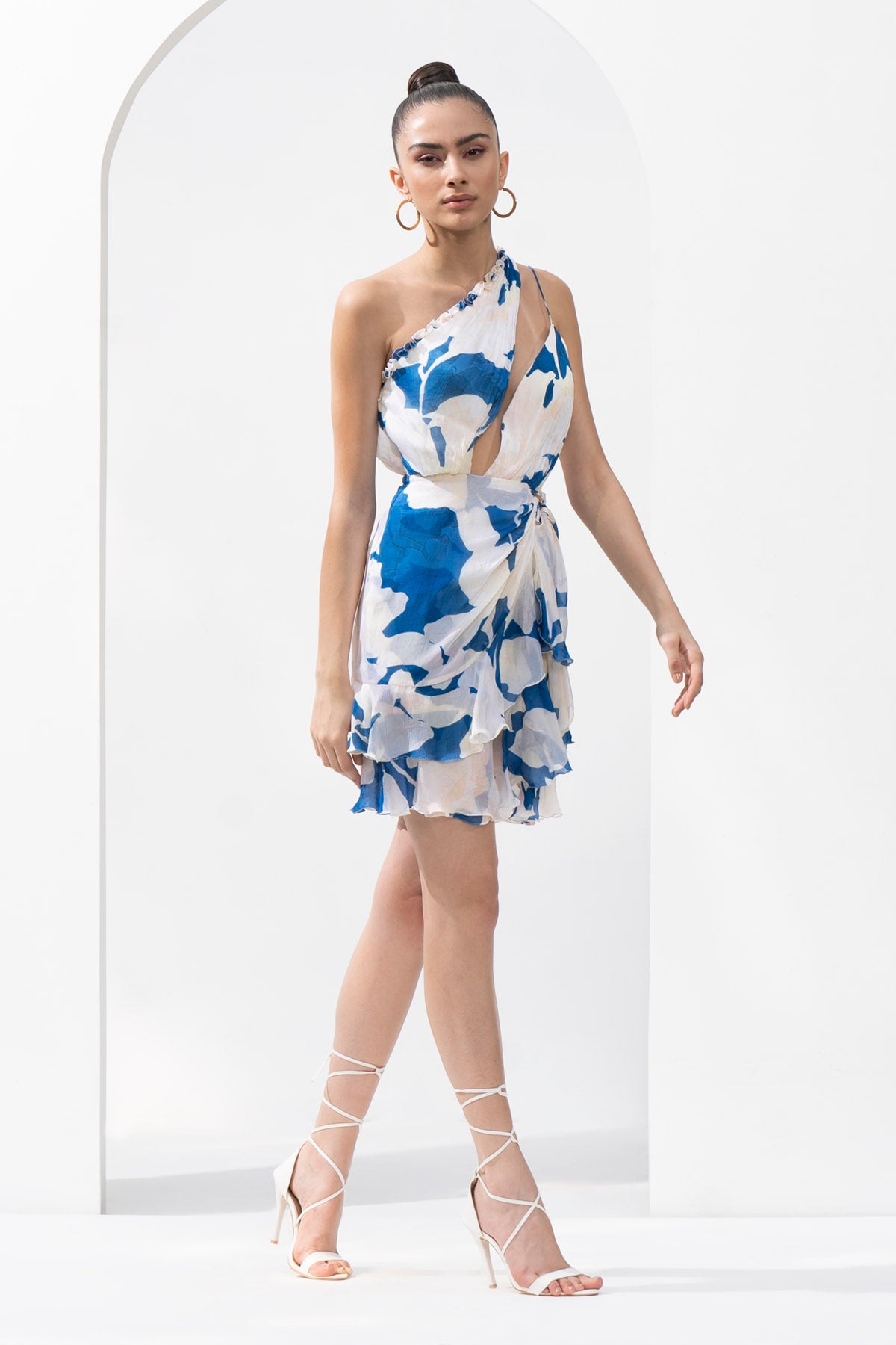 Mystic Blue Draped Dress