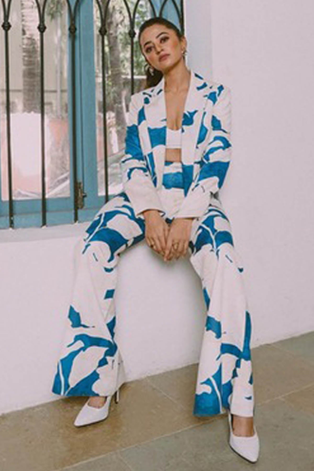 Buy Mystic Blue Printed Co-ord Set by Mandira Wirk