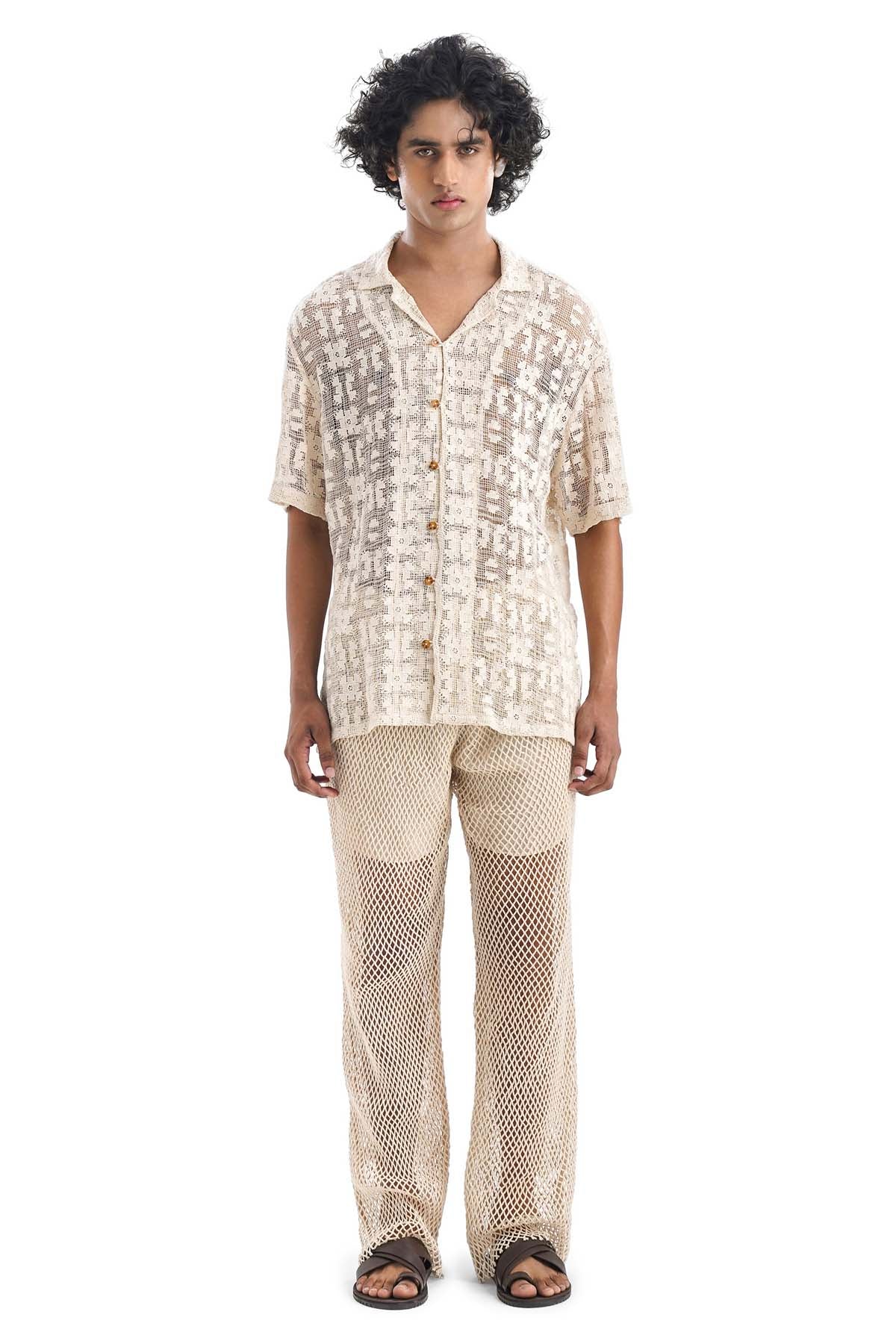 Natural Jigsaw Motifs Shirt