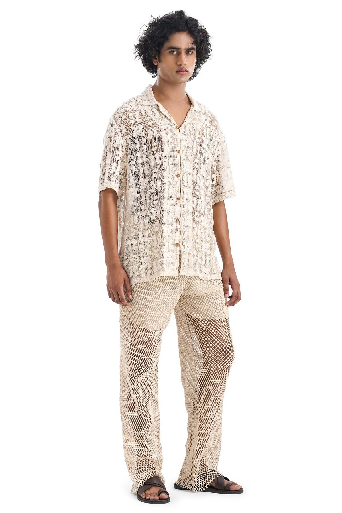 Natural Jigsaw Motifs Shirt