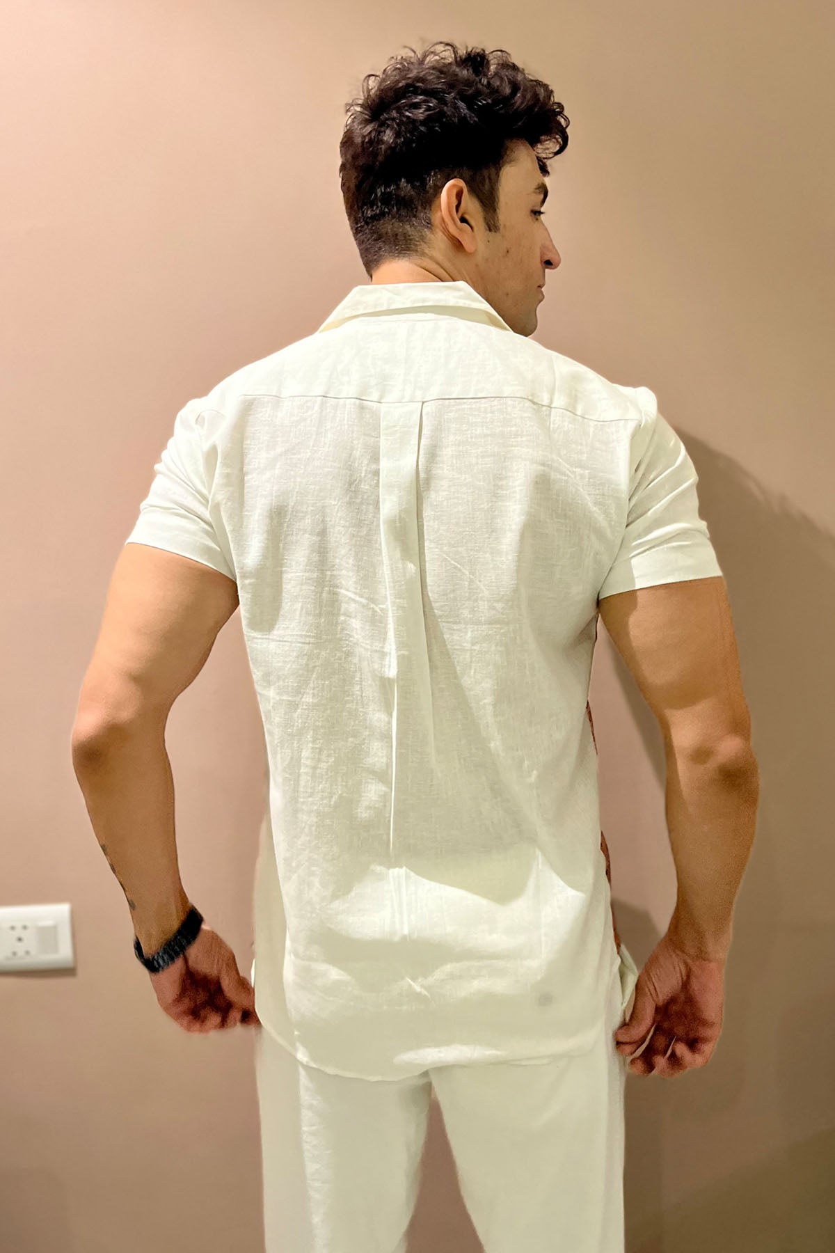 Nautical Print Linen Shirt