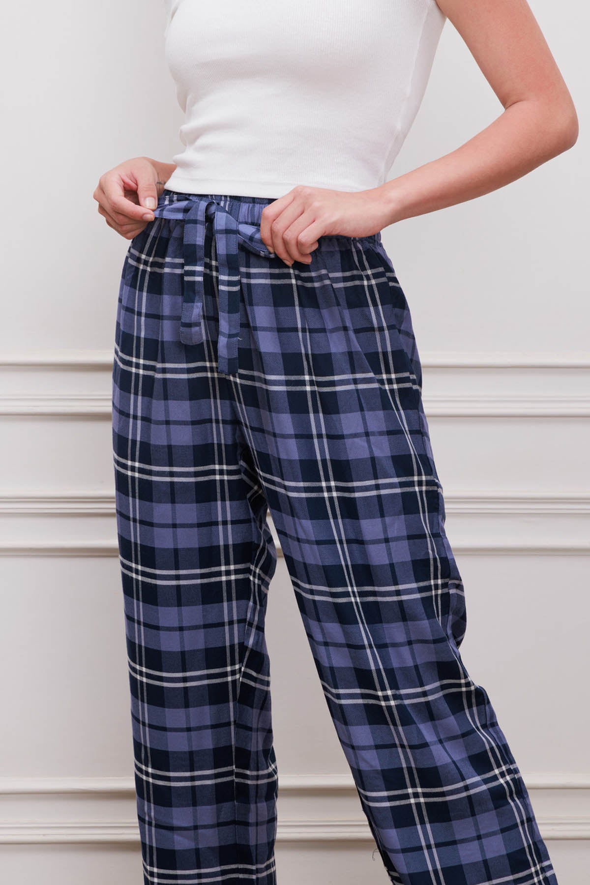 Navy Plaid Check Pyjama