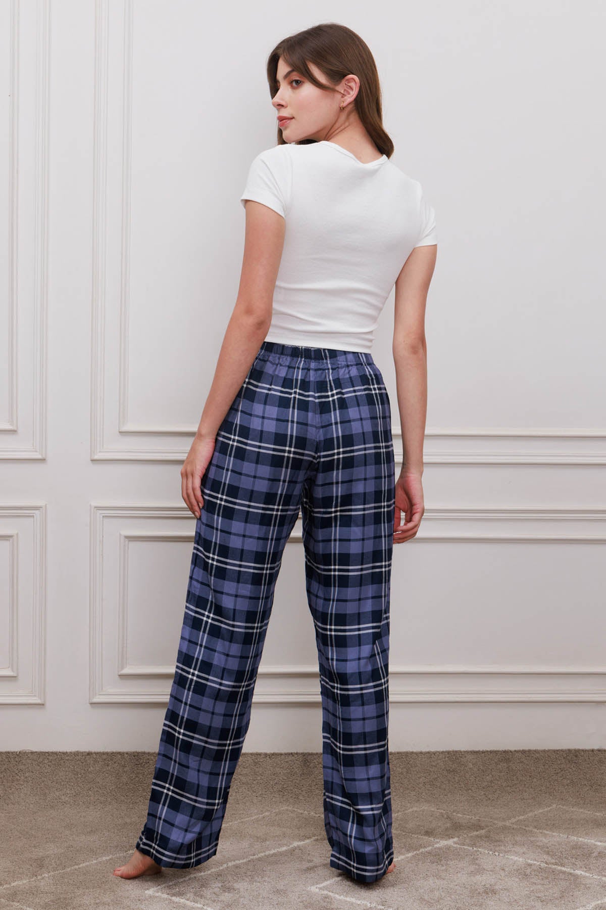 Navy Plaid Check Pyjama