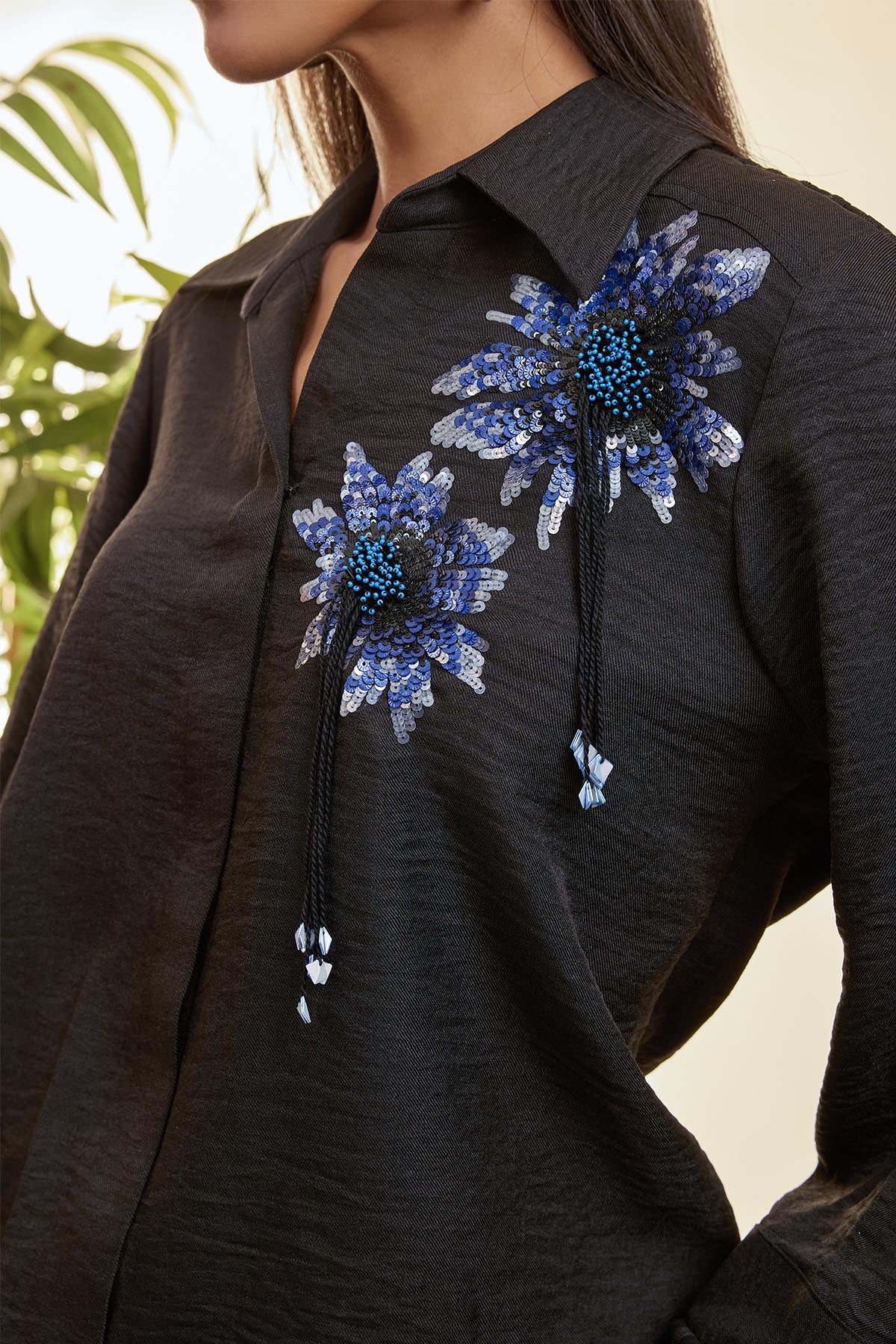 Navy Blue Collar Shirt & Pants