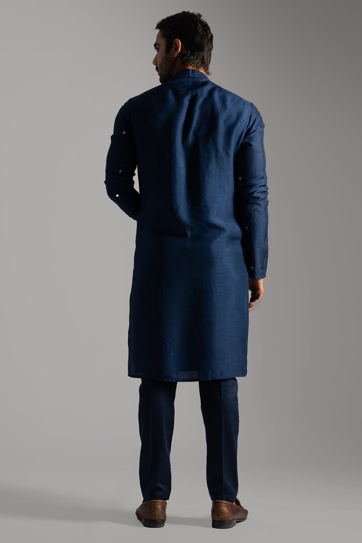 Navy Blue Thread Kurta & Pants