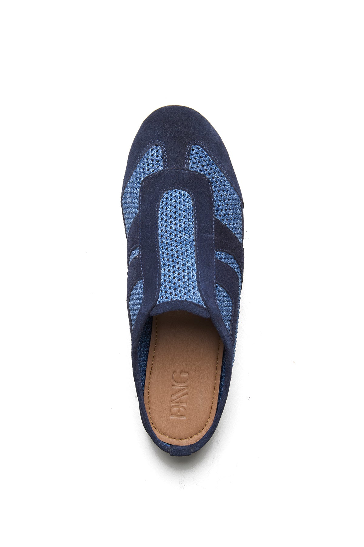 Navy Contrast Sole Sneakers