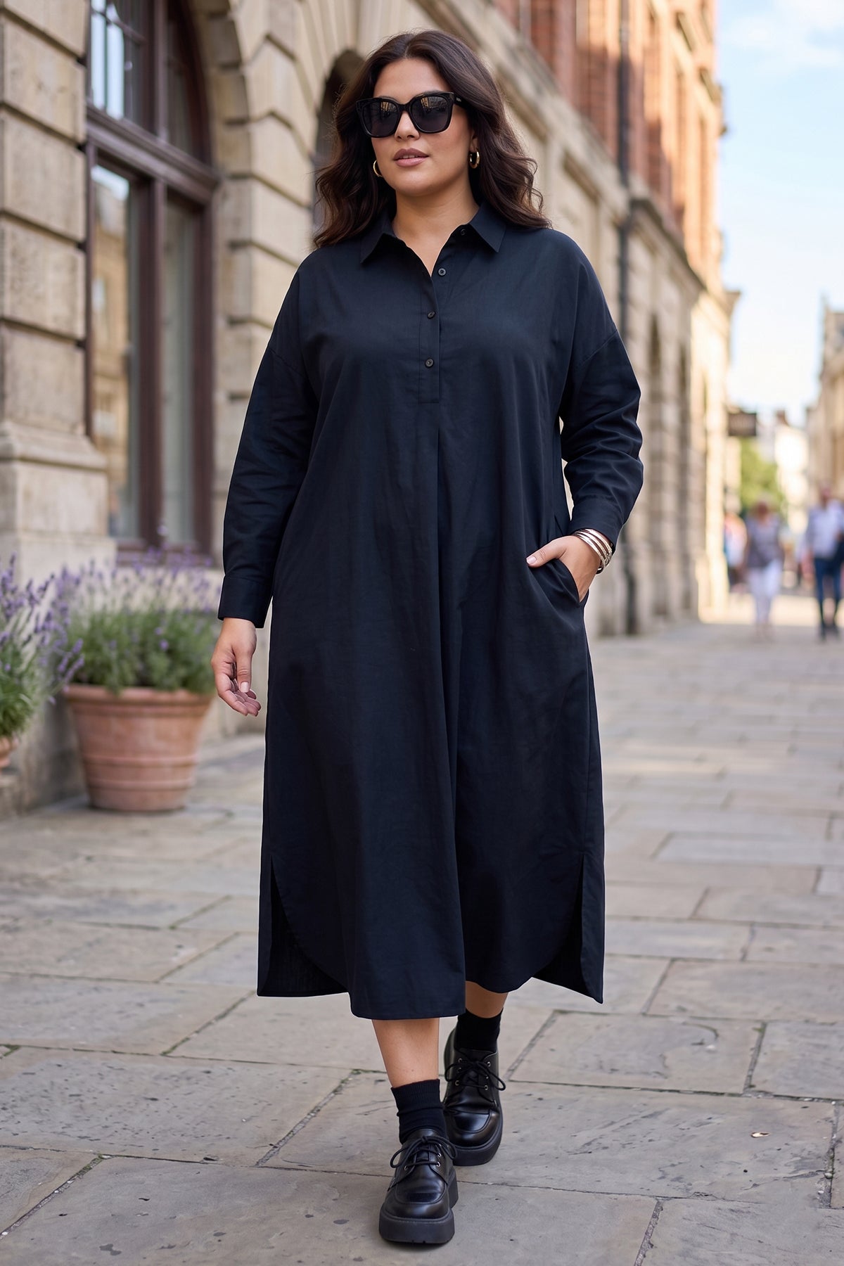 Buy Navy Cotton Cambric Midi Dress for women by Sneha B online available at scrollnshops