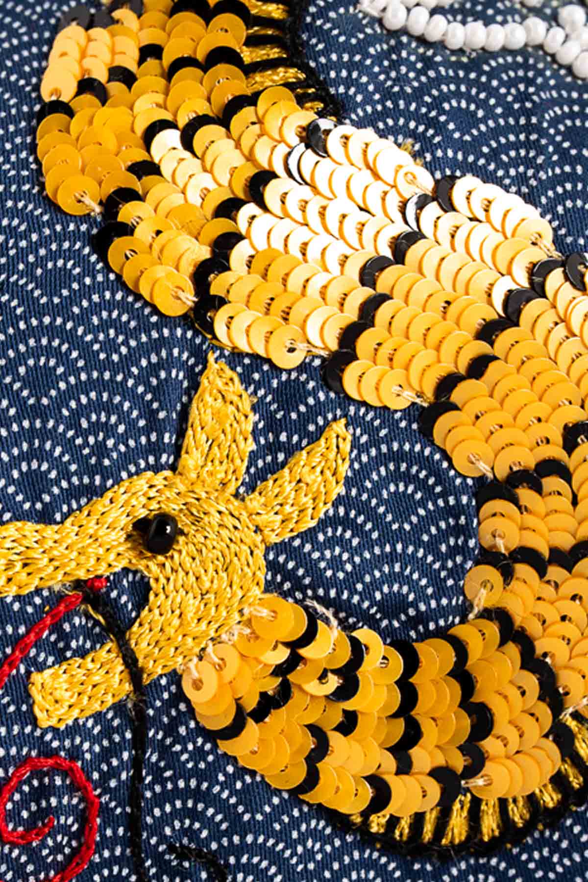 Navy Dragon Design Headband