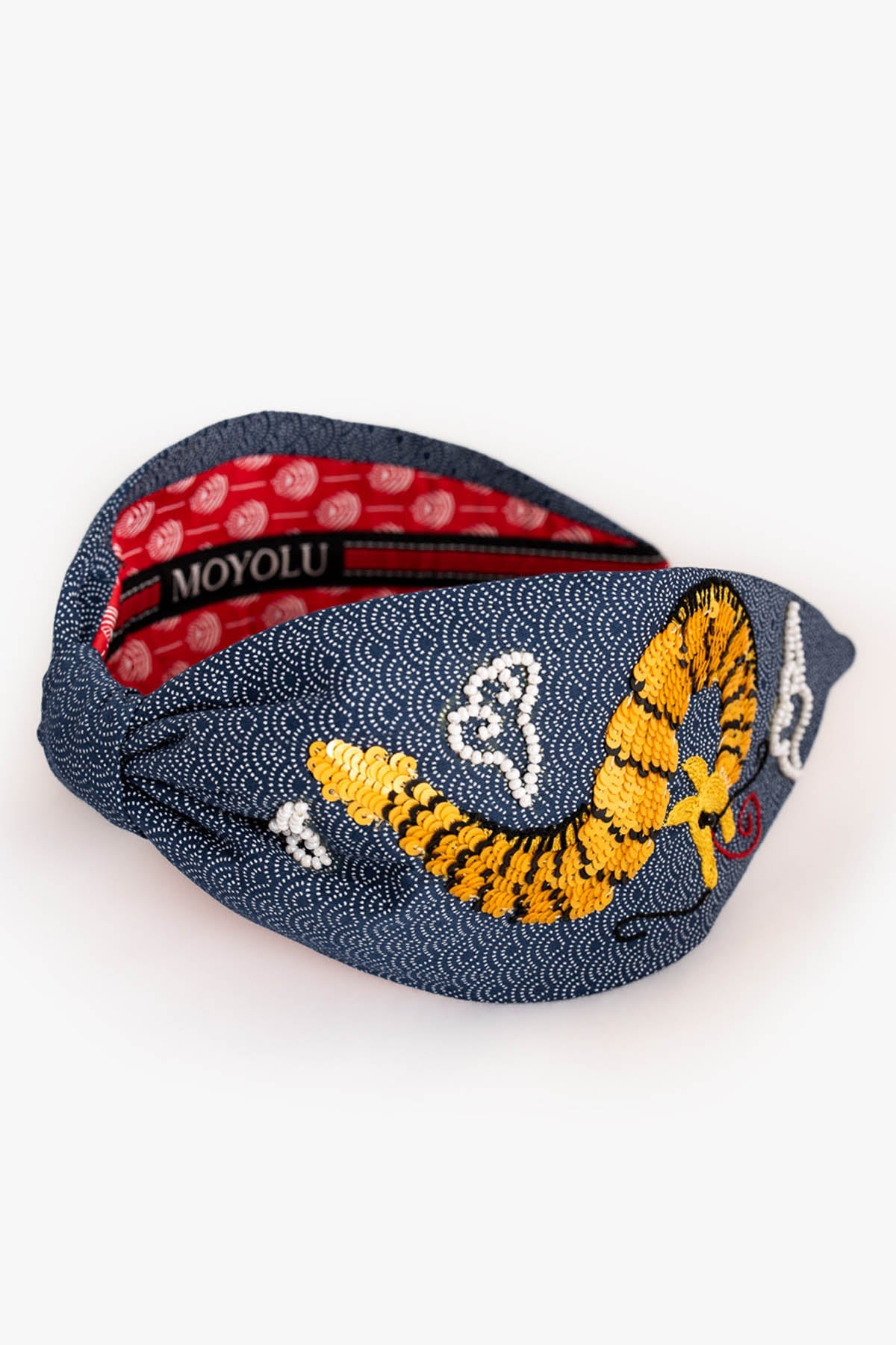Moyolu Navy Dragon Design Headband Accessories online at ScrollnShops