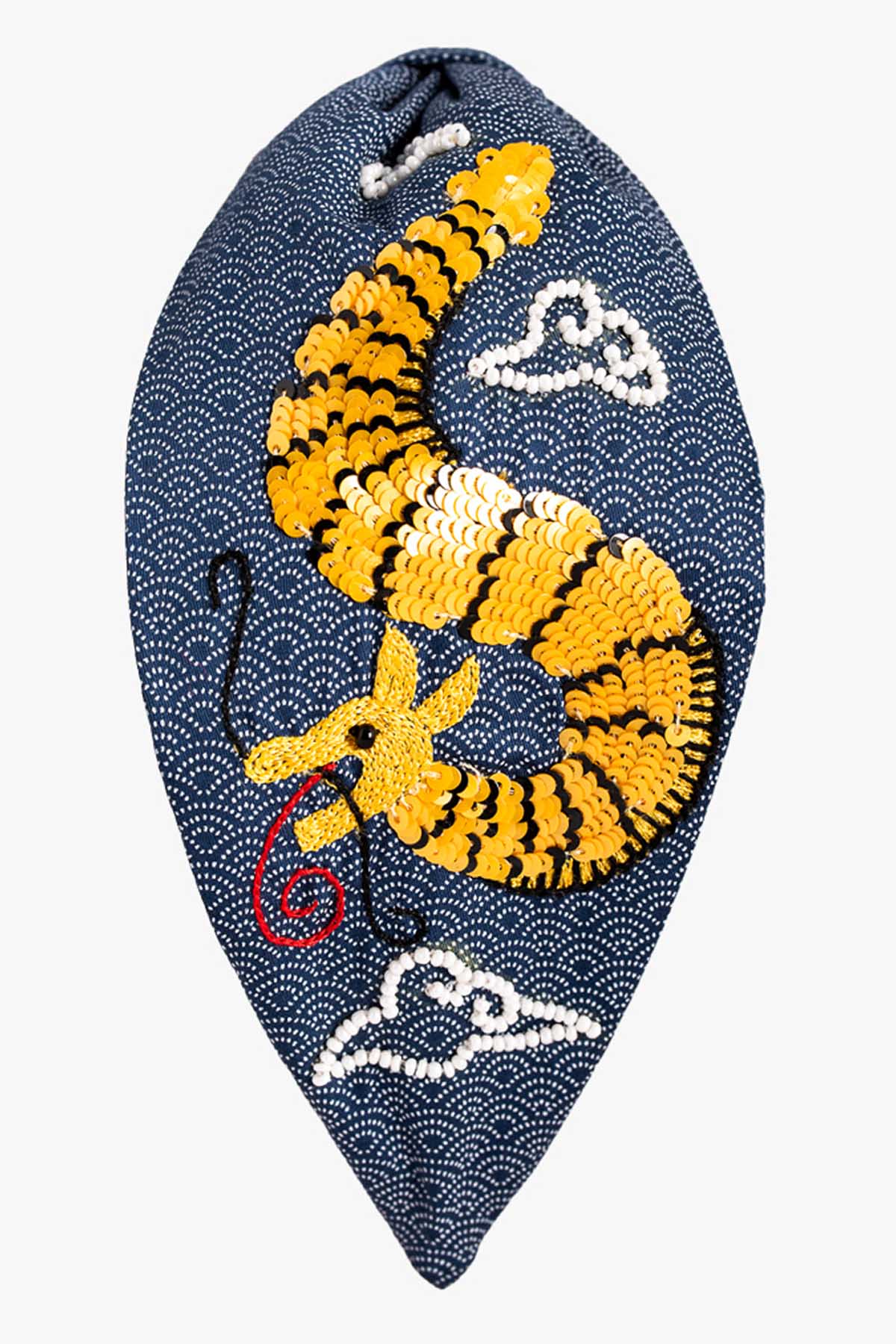 Navy Dragon Design Headband