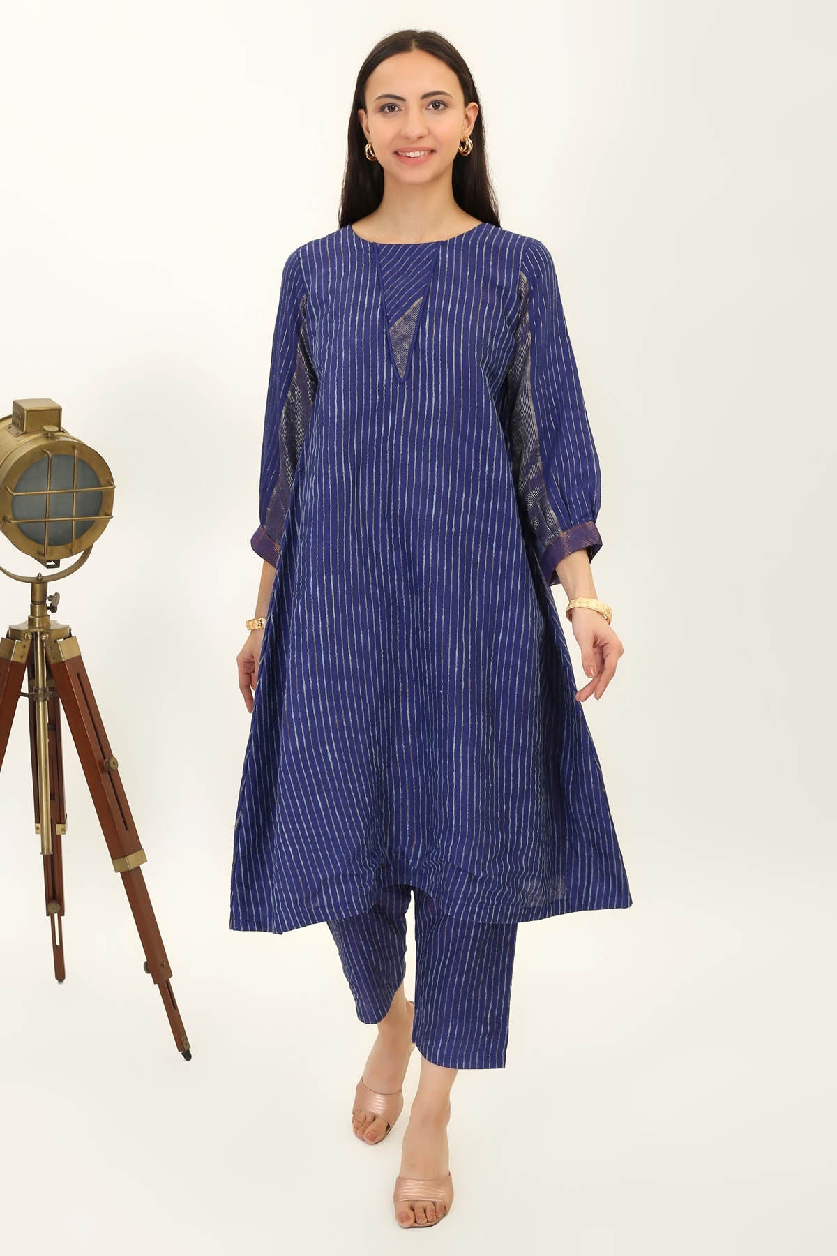 Buy Simply Kitsch Navy Kurta Set for Women online available at ScrollnShops