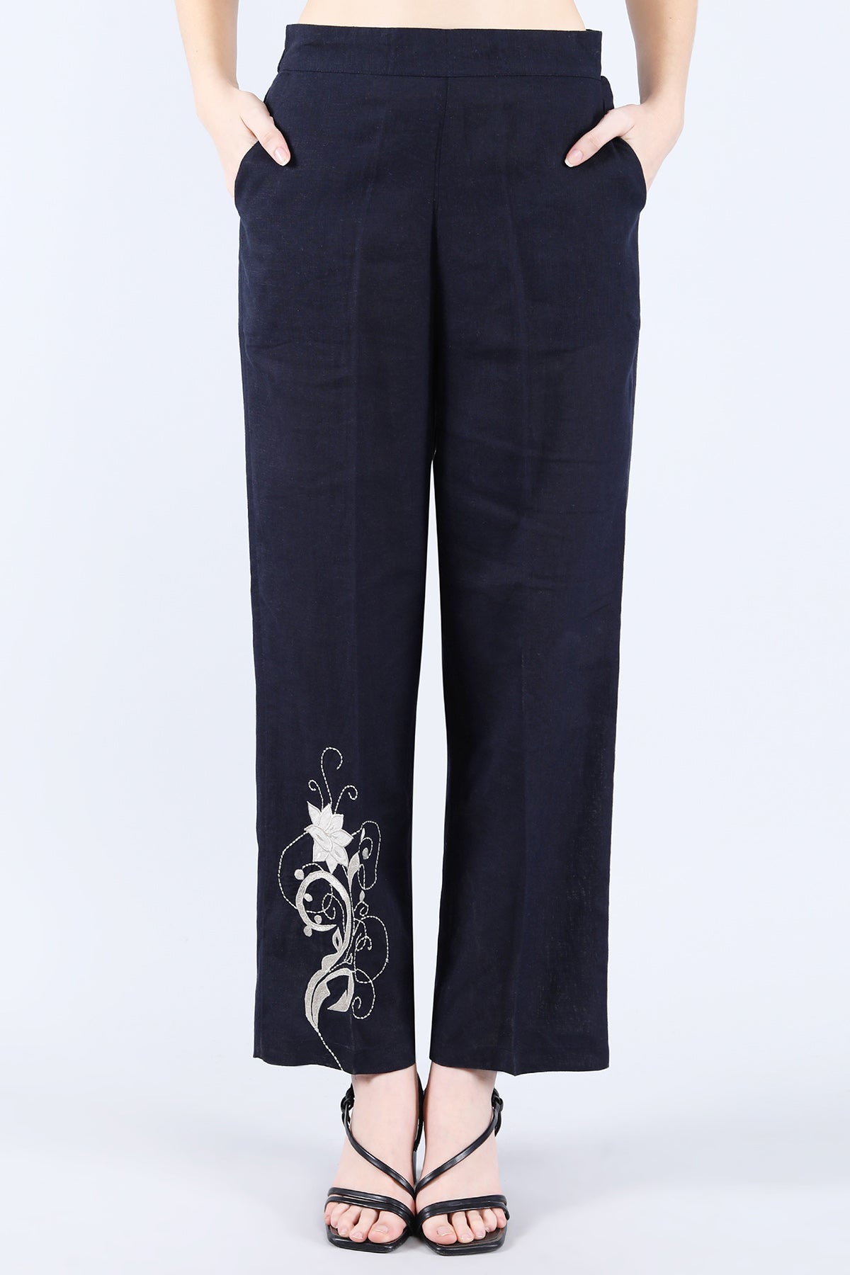 Navy Patch Embroidery Tunic set