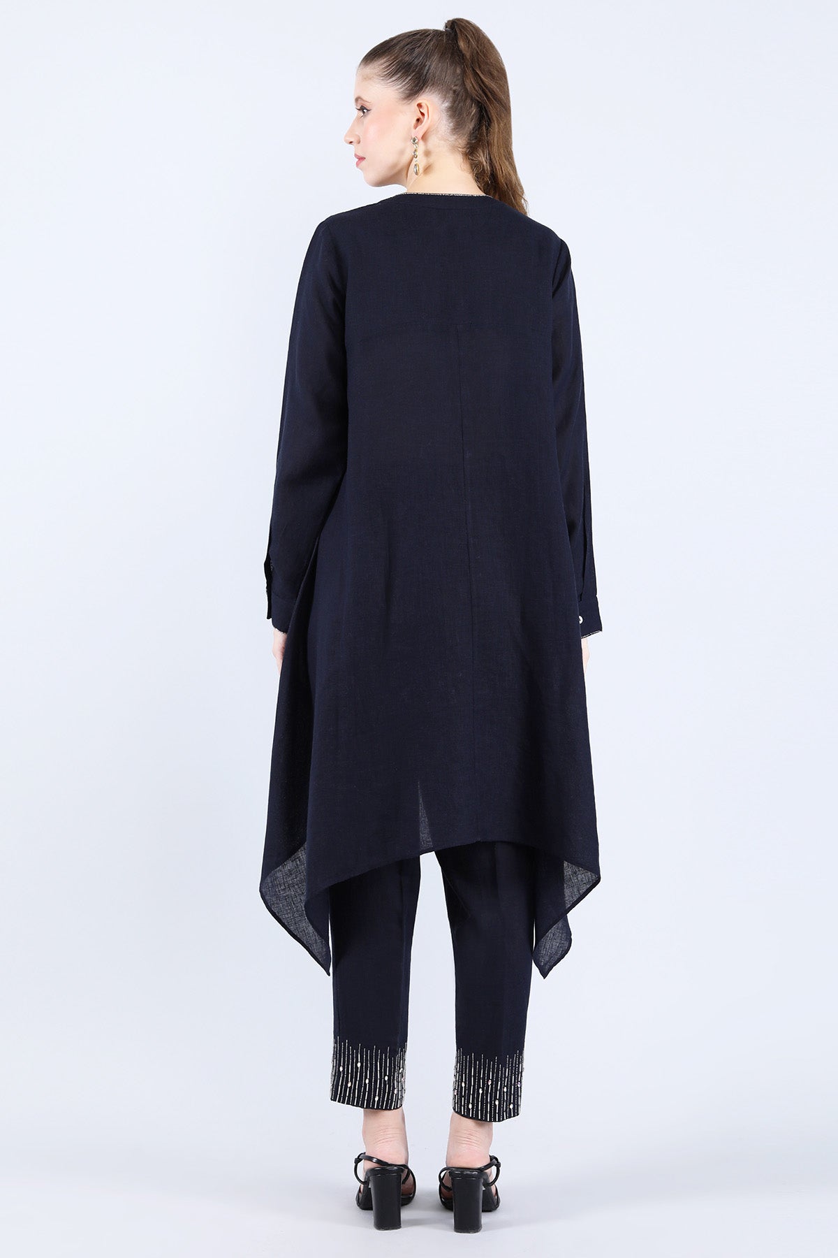 Navy Tubelight Tunic And Pants