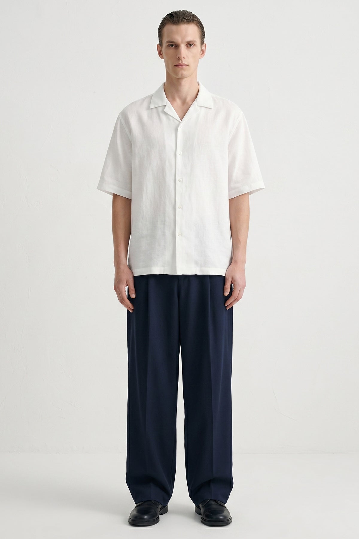Buy Navy Viscose Lycra Wide Pants for men by Tezhhomayaa online available at scrollnshops