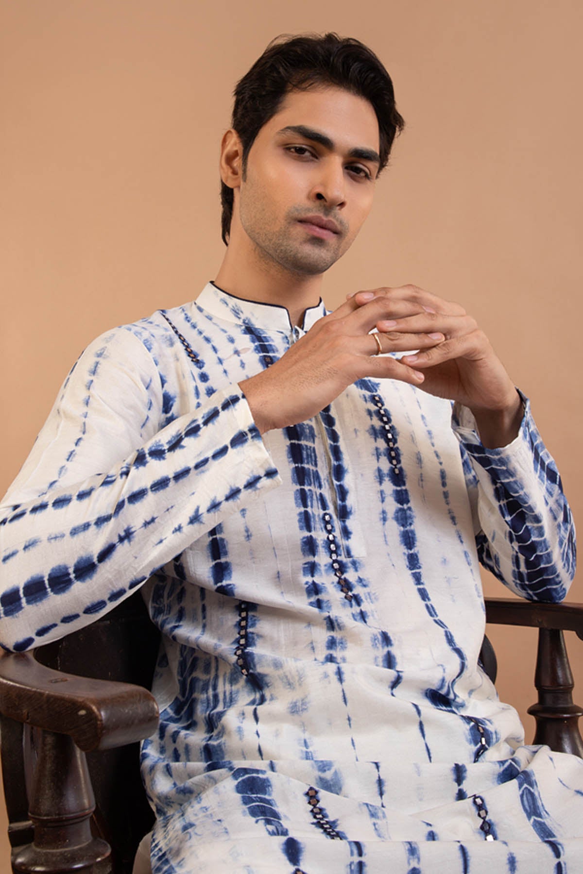 Nay Blue Tie Dye Kurta Set
