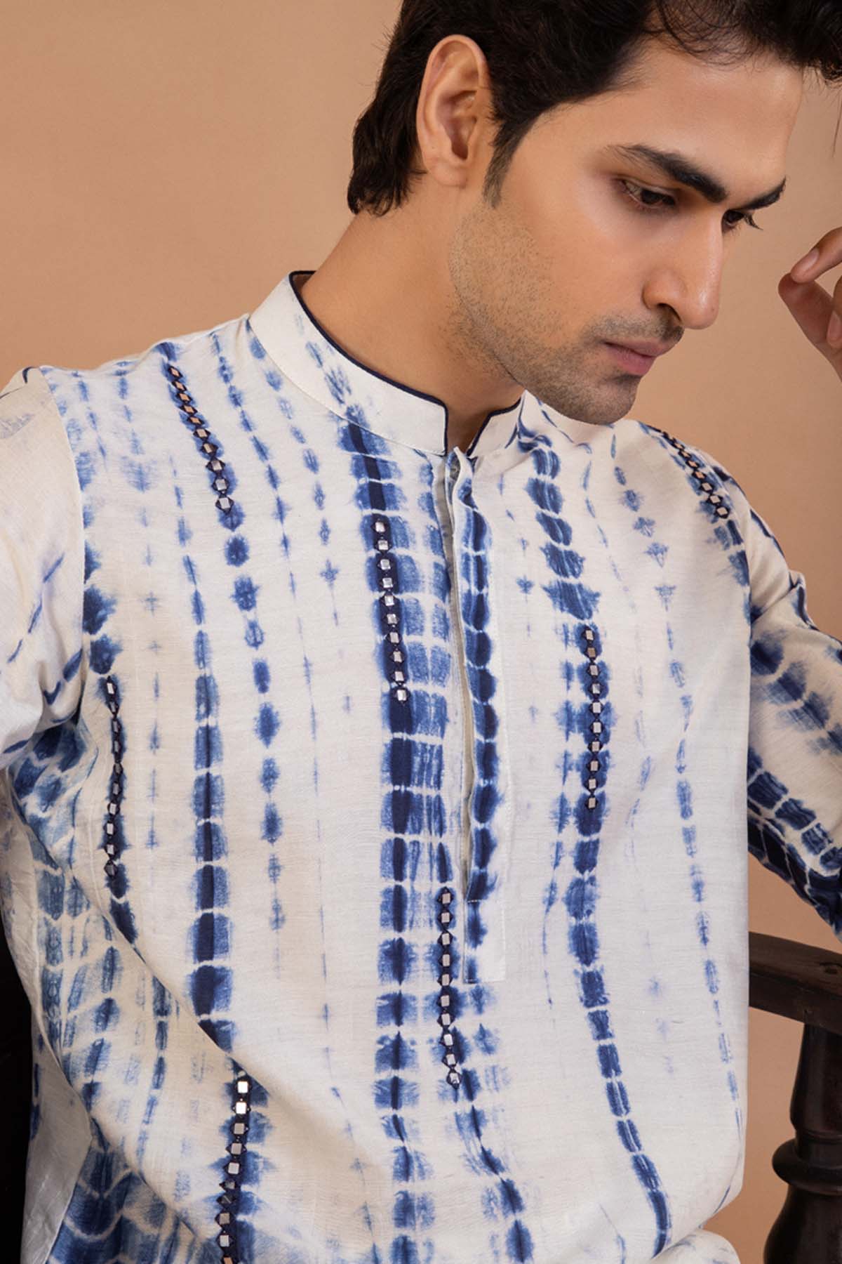 Nay Blue Tie Dye Kurta Set