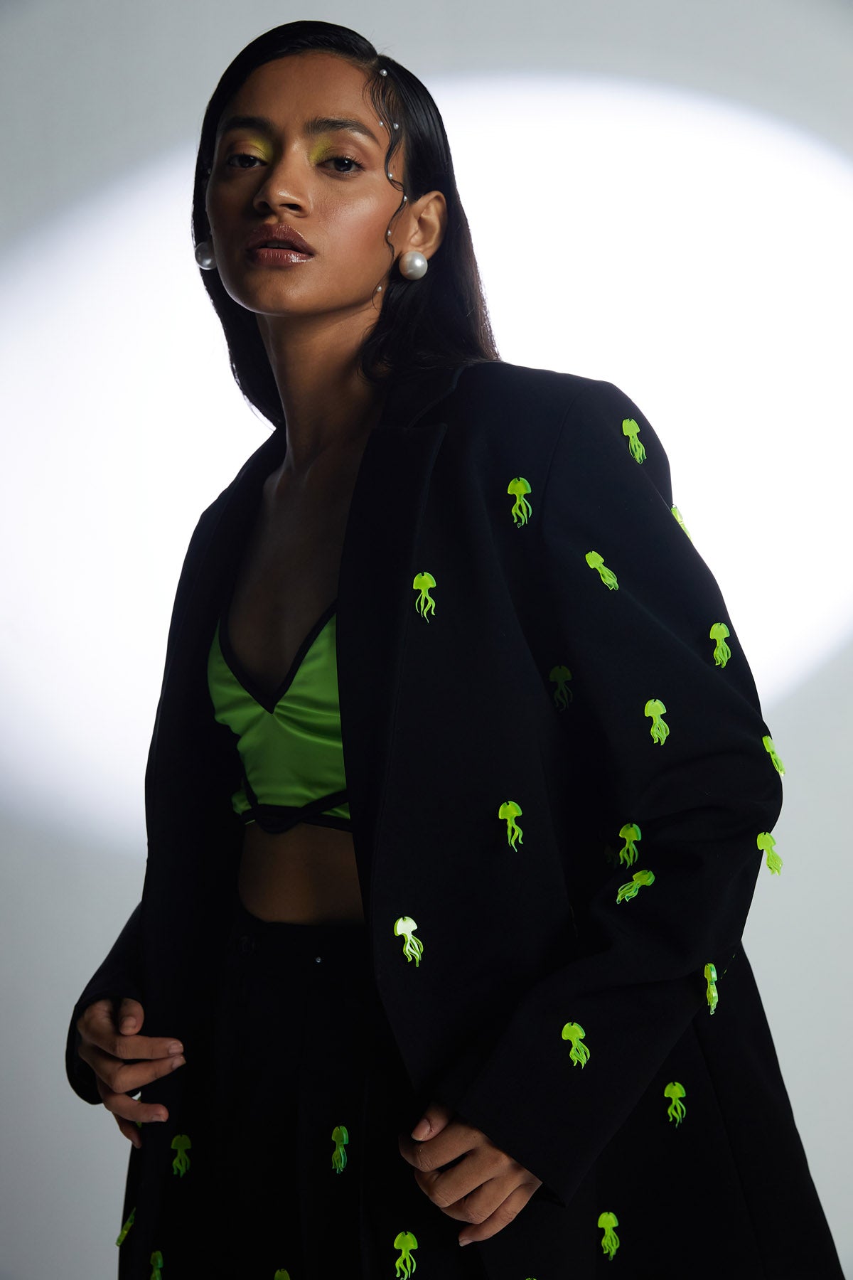 Neon Jelly Fish Oversized Blazer