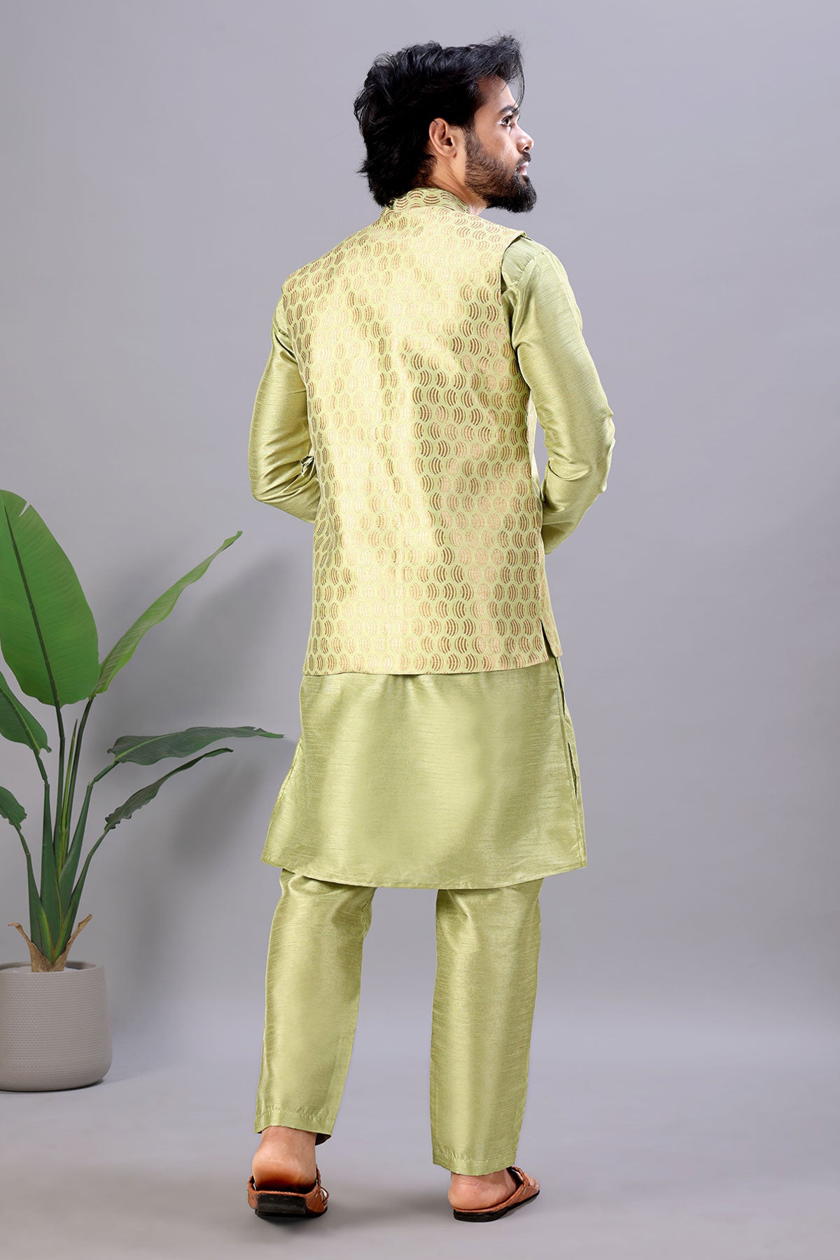 Neon Cotton Silk Bundi Jacket