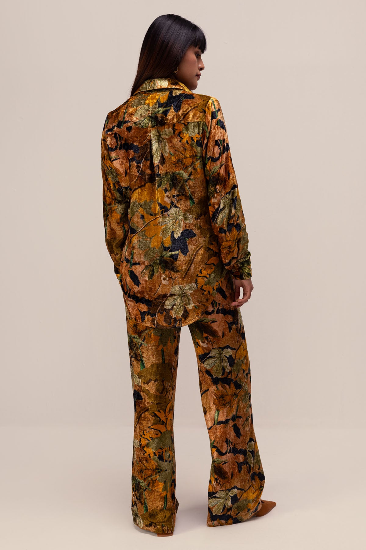 Ochre Abstract Print Co-ord Set