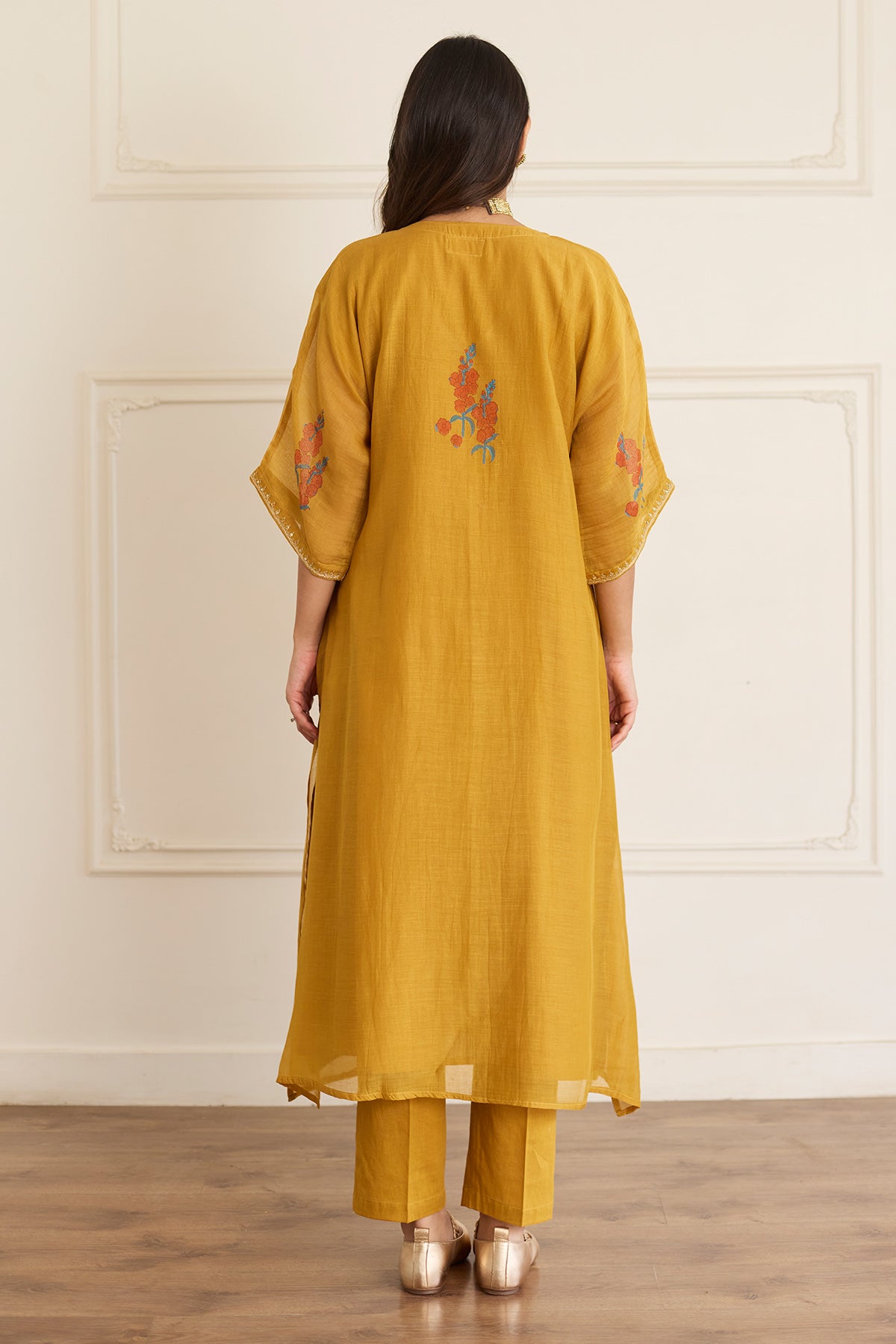 Ochre Block Print Kurta & Pant