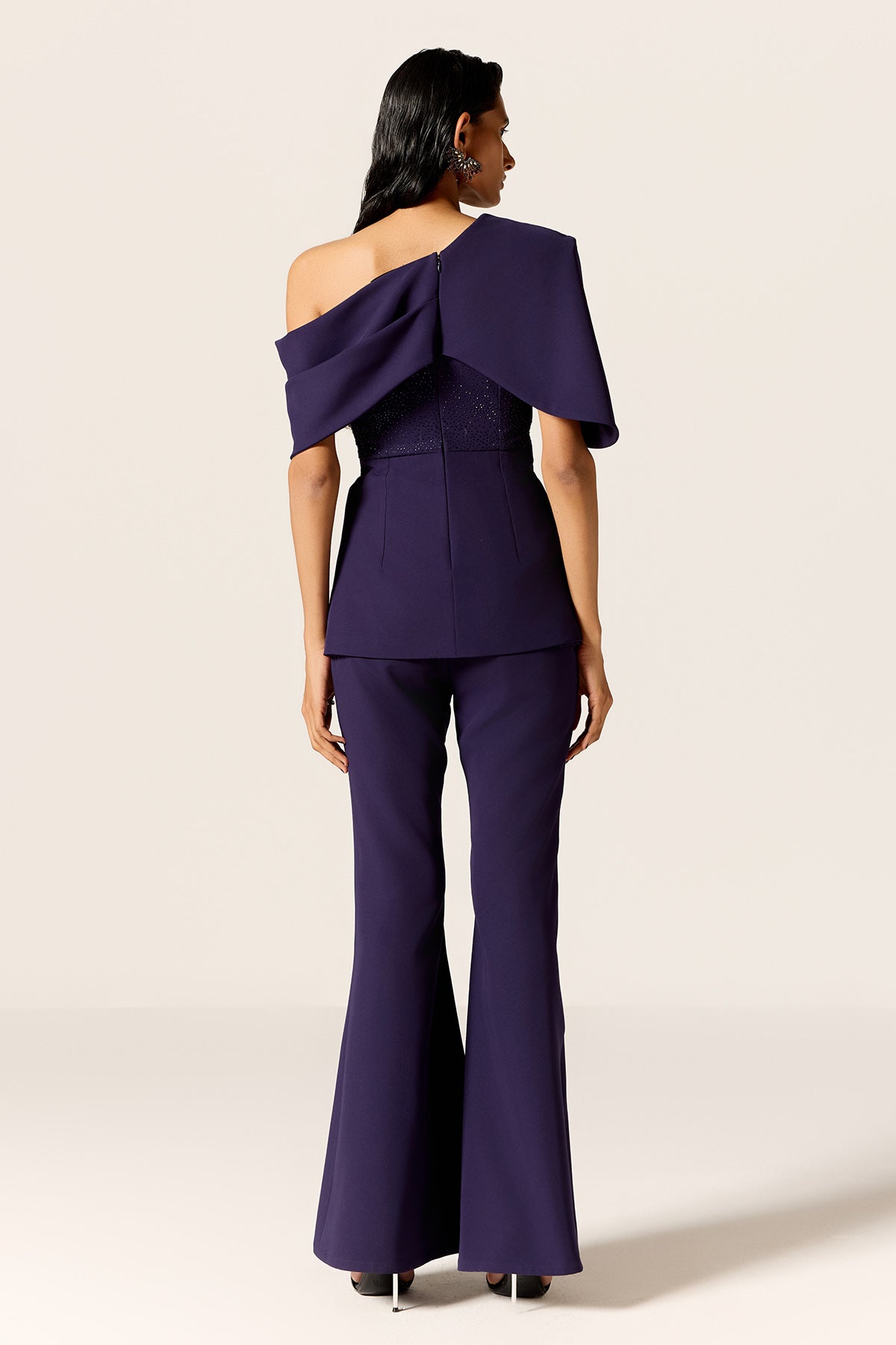 Off-Shoulder Blue Top & Pants