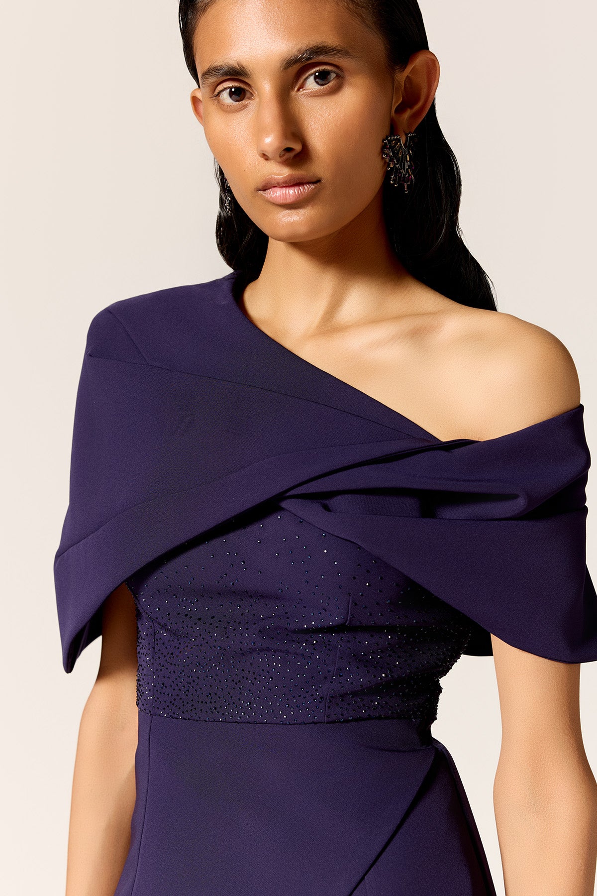 Off-Shoulder Blue Top & Pants