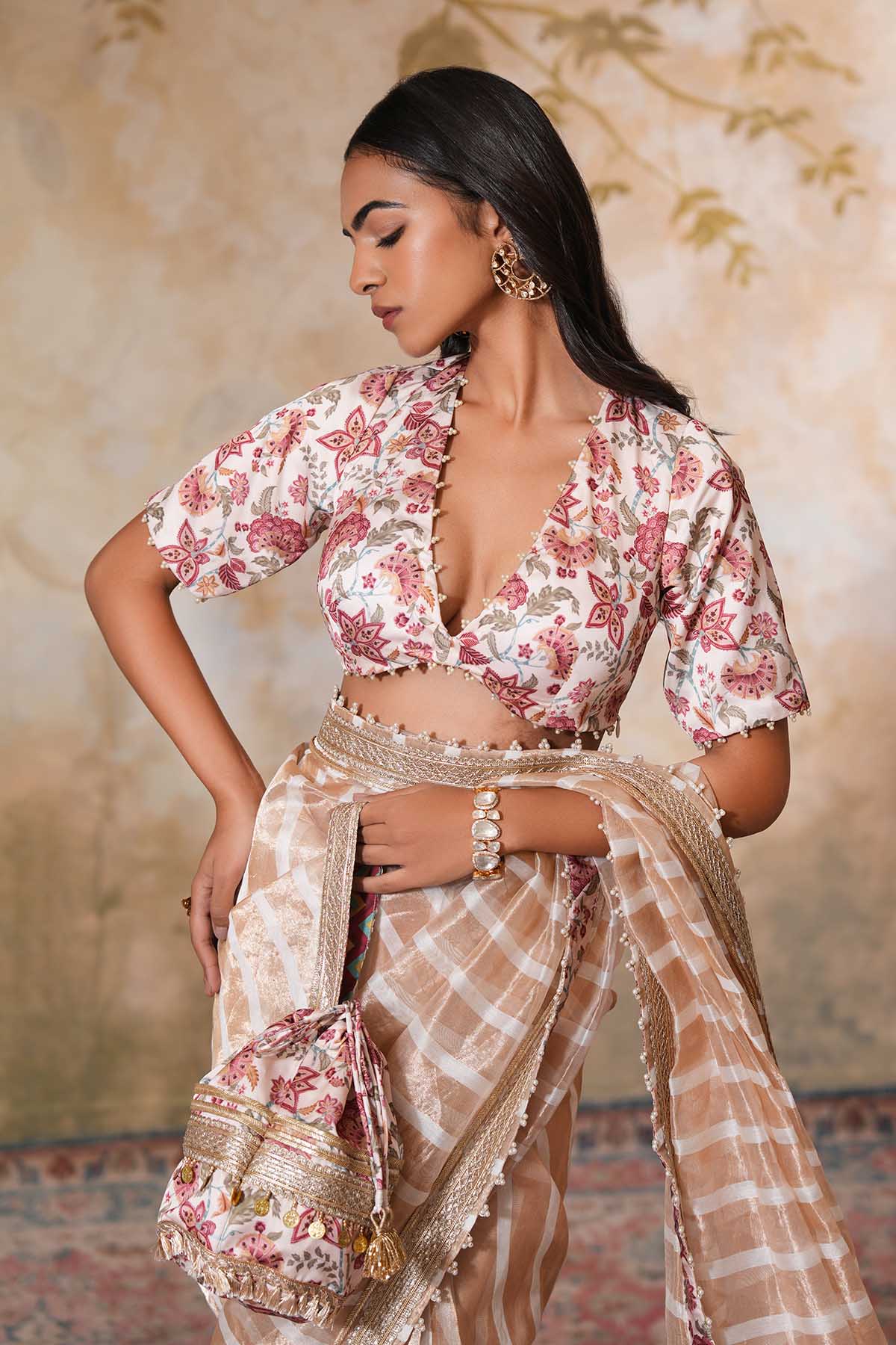 Off-White Gota Work Print Potli