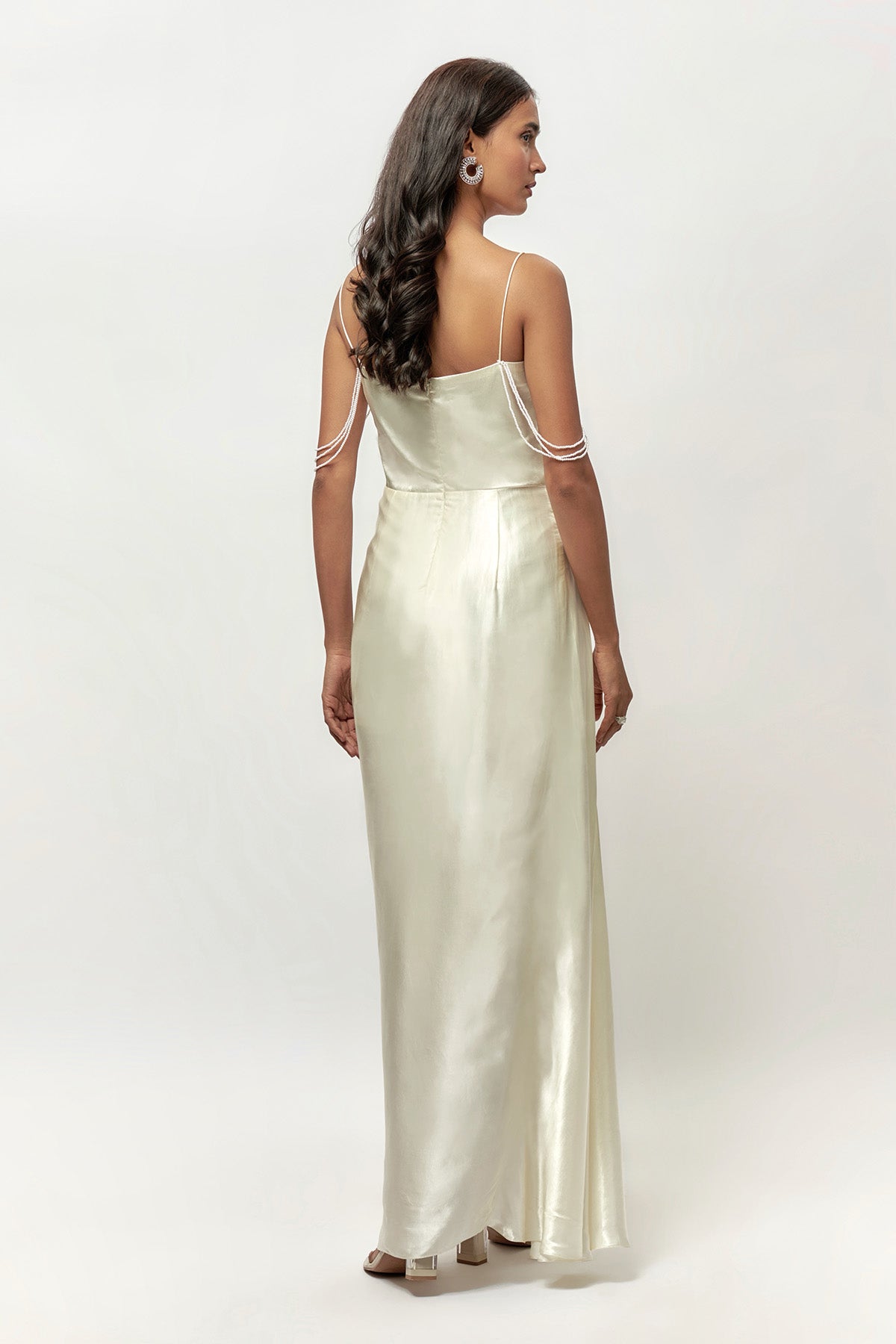 Off-White Sleeveless Maxi Dress