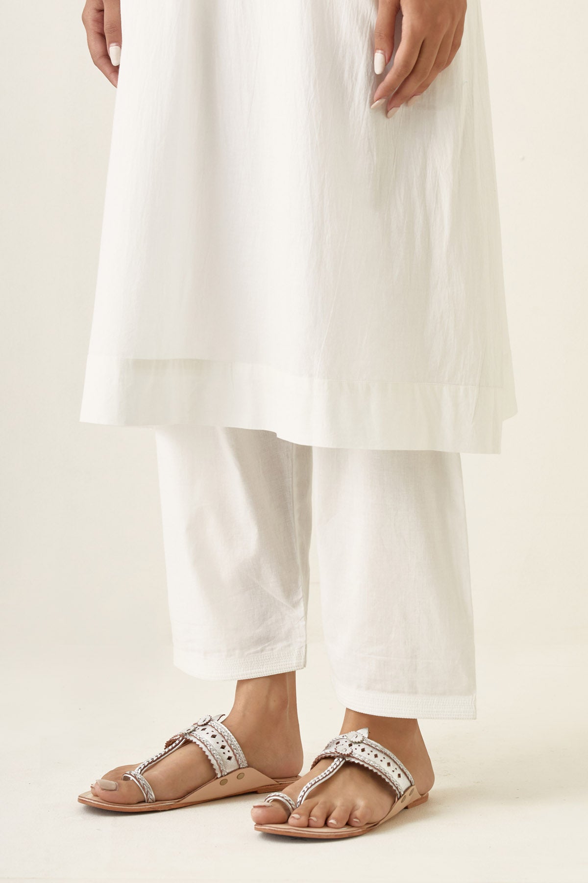 Off-White Pintuck Kurta Set
