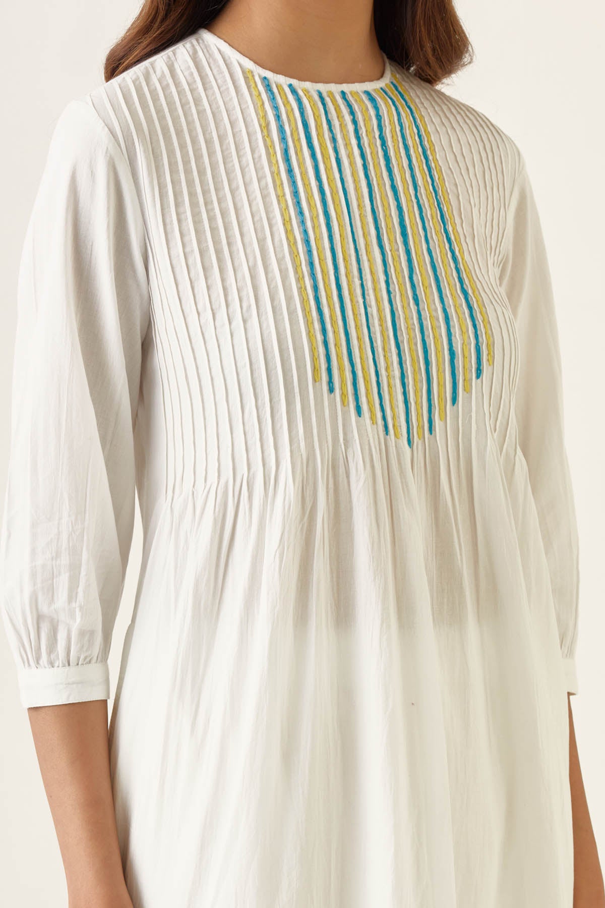 Off-White Pintuck Kurta Set