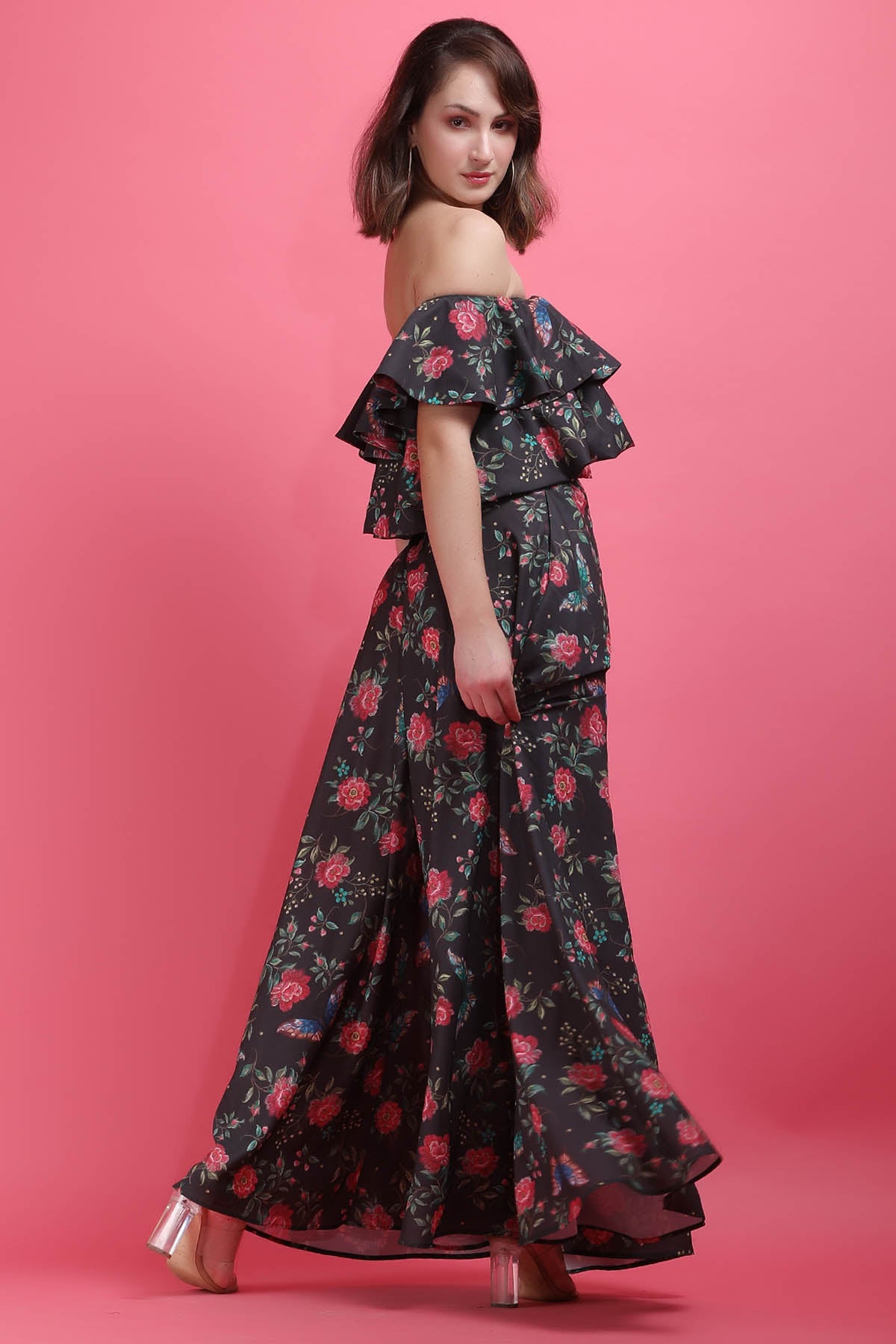 Black Off Shoulder Co-ord Set