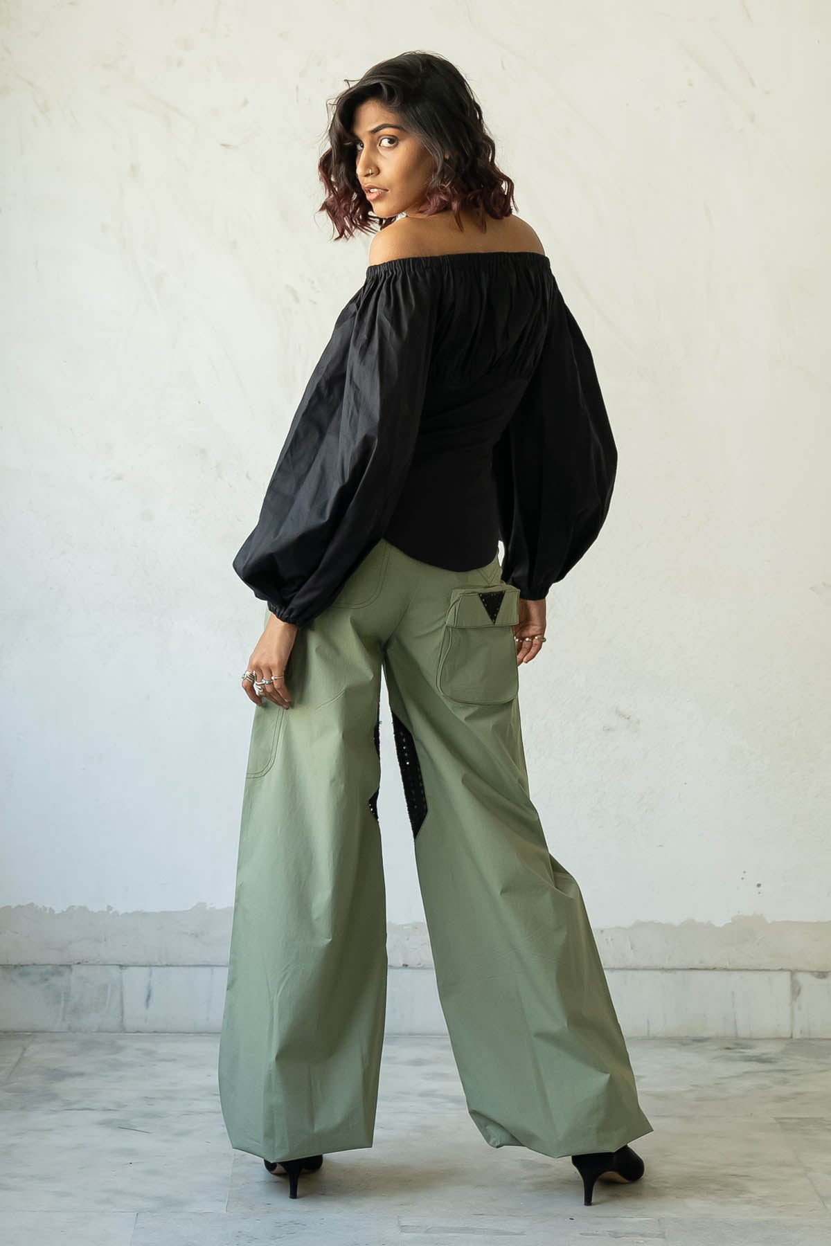 Off Shoulder Embroidered Top