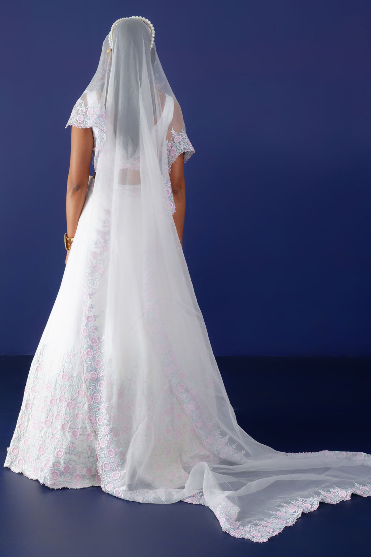 Offwhite Embroidered Lehenga Set