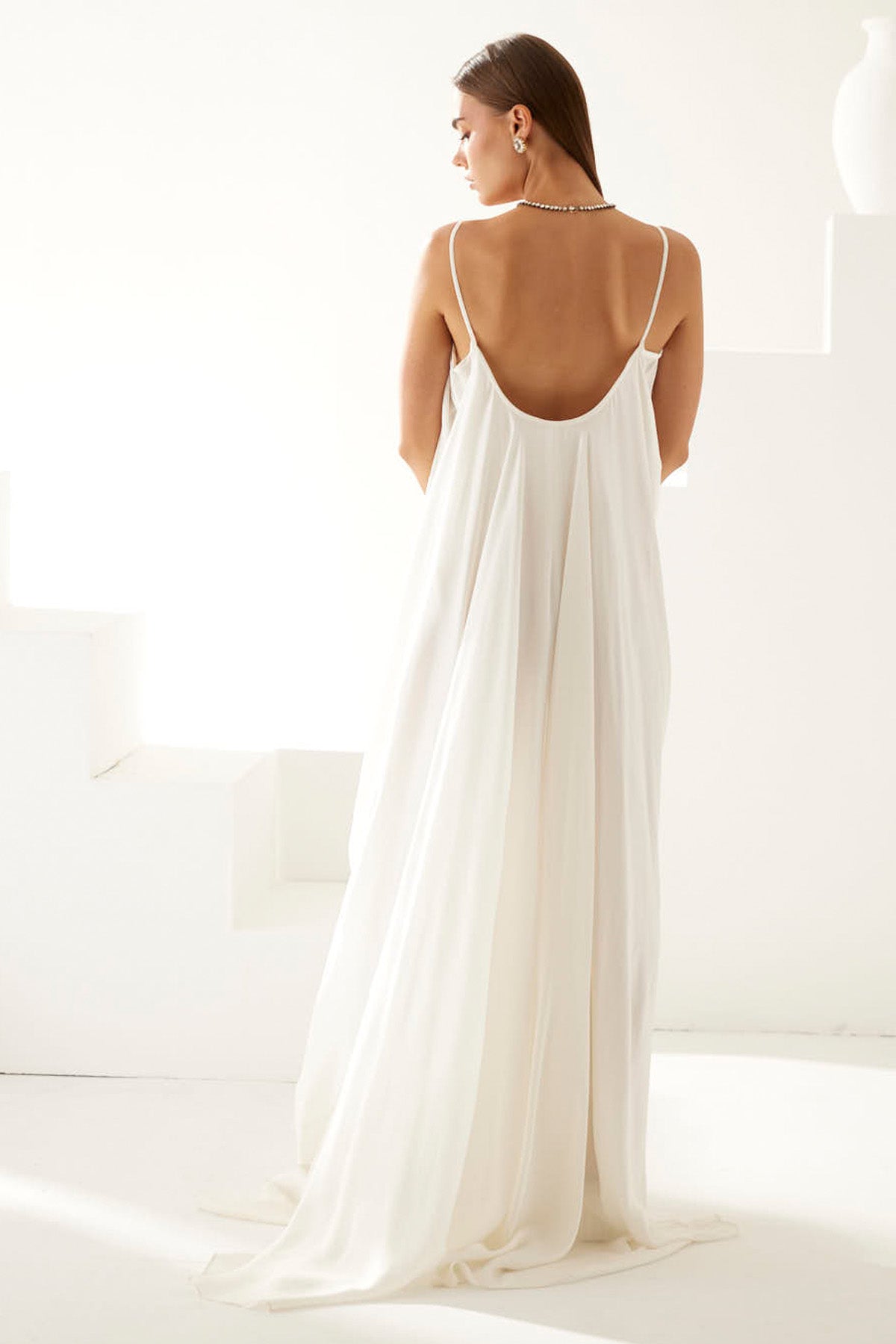 Offwhite Modal Strappy Dress