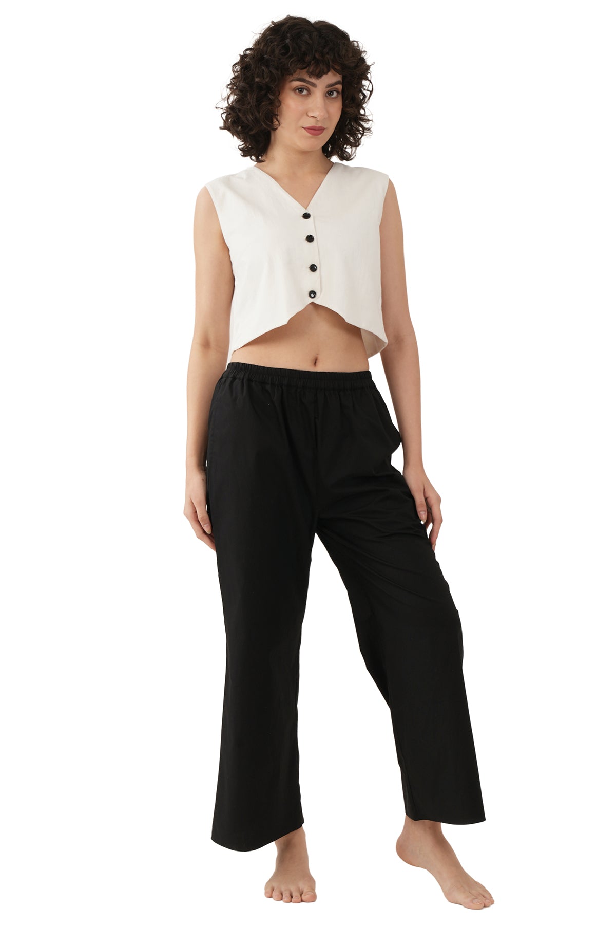 Offwhite Black Linen Fusion Set