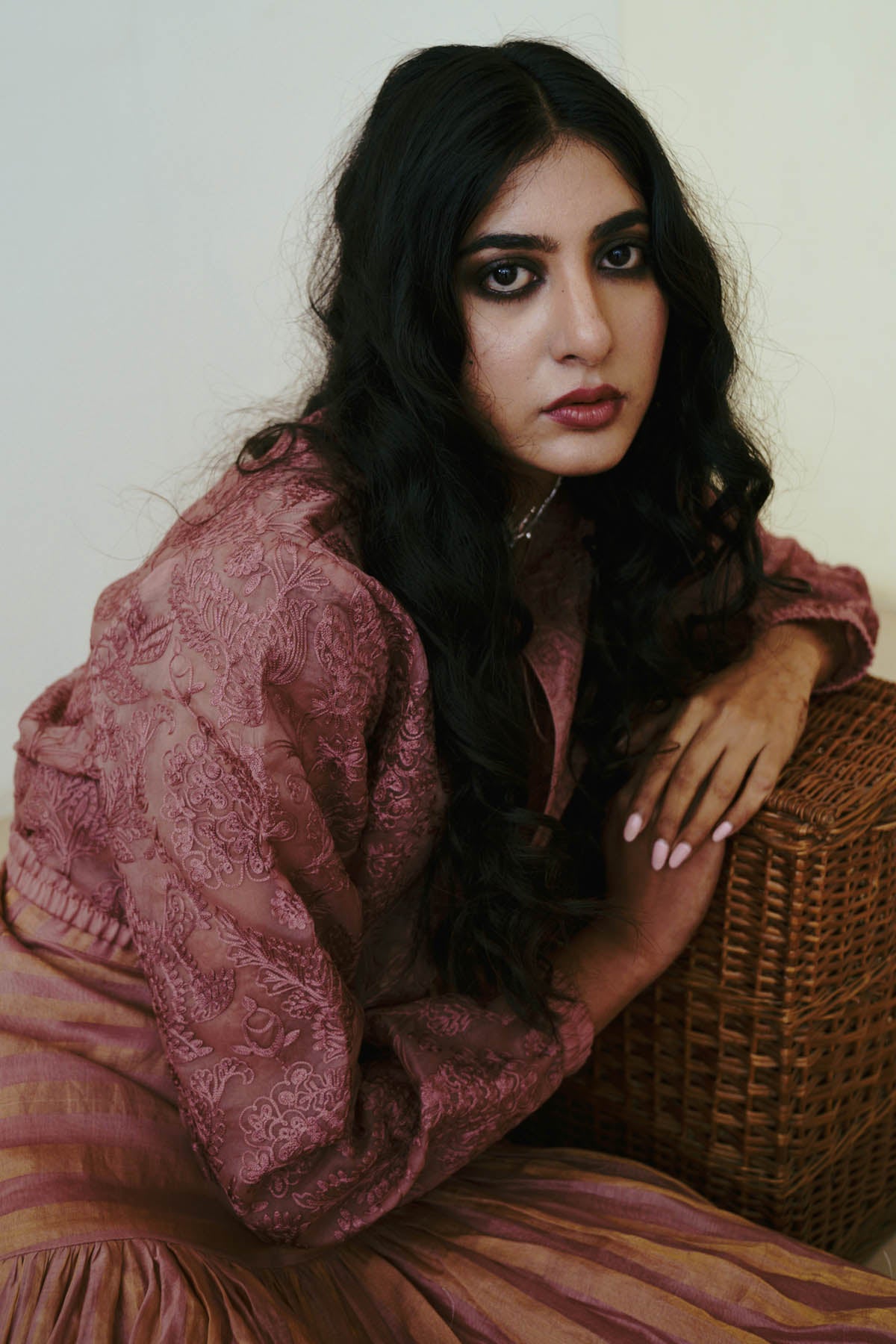 Old Rose Anarkali & Jacket Set