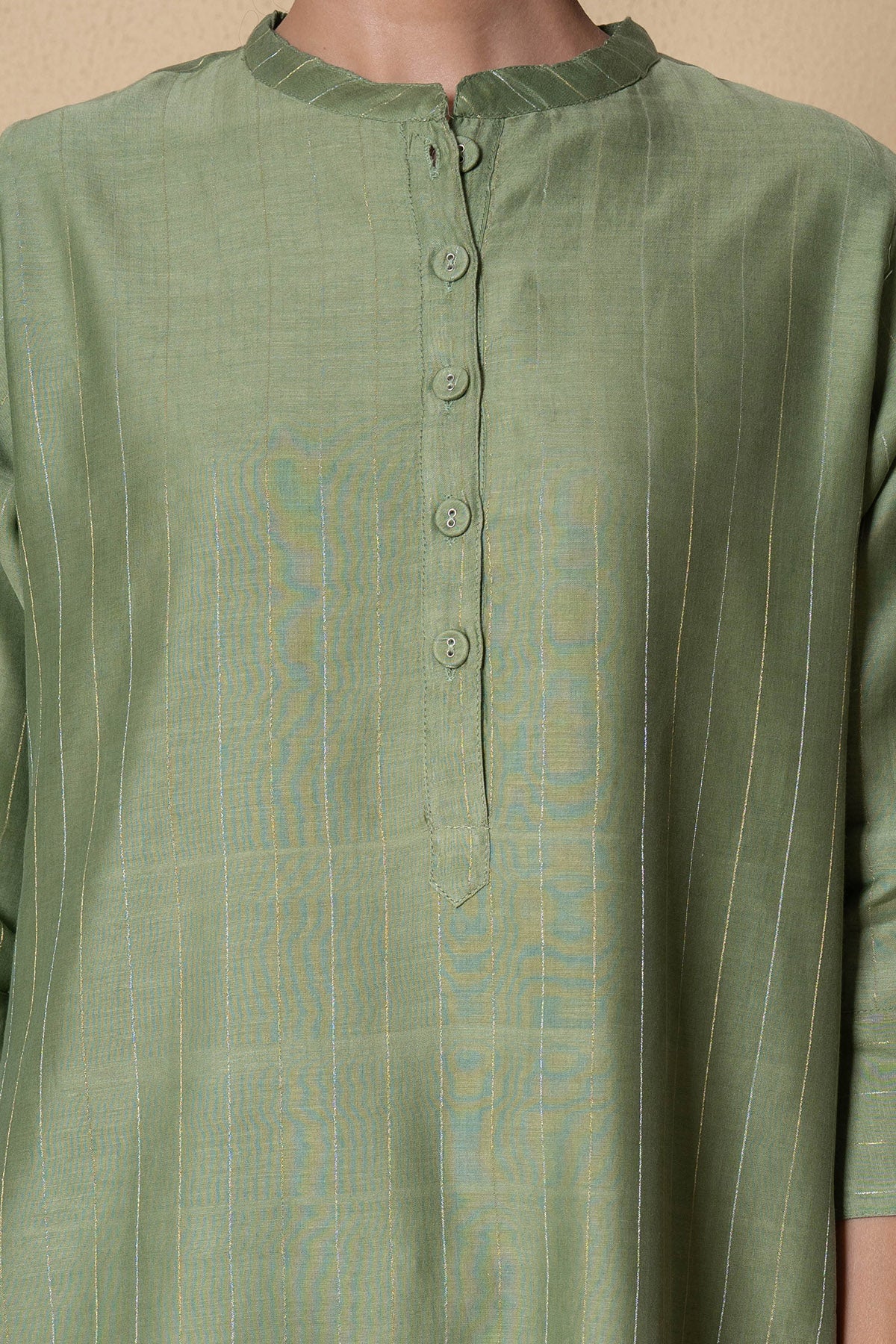 Olive Chanderi Kurta & Pants
