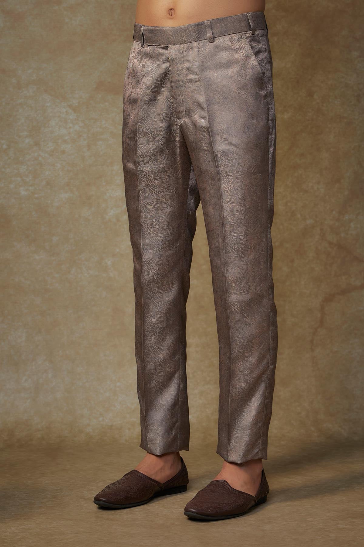 Olive Embroidered Jacket Set