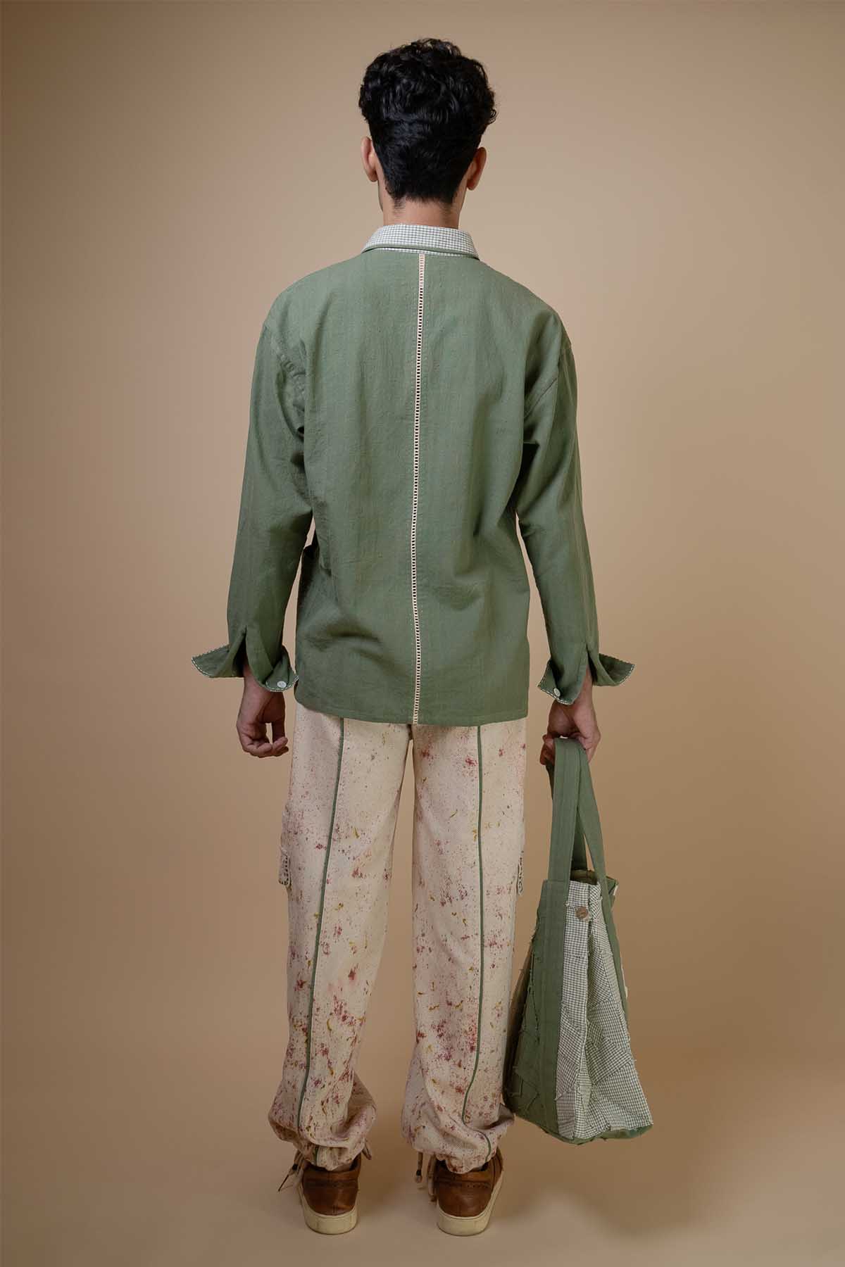 Olive Kala Cotton Melange Shirt