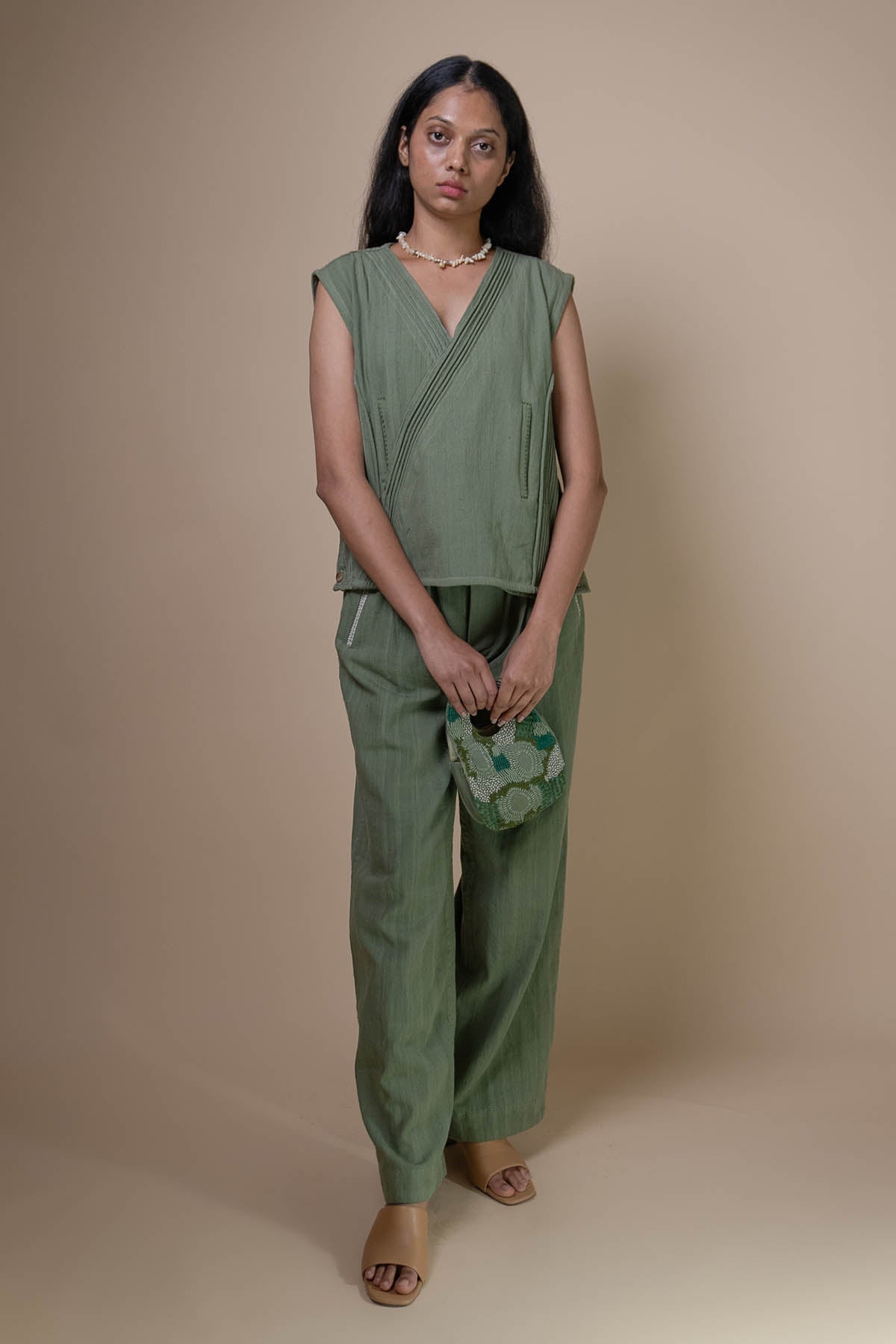 Buy Olive Kala Cotton Tapered Pants by Lafaani for women online at ScrollnShops