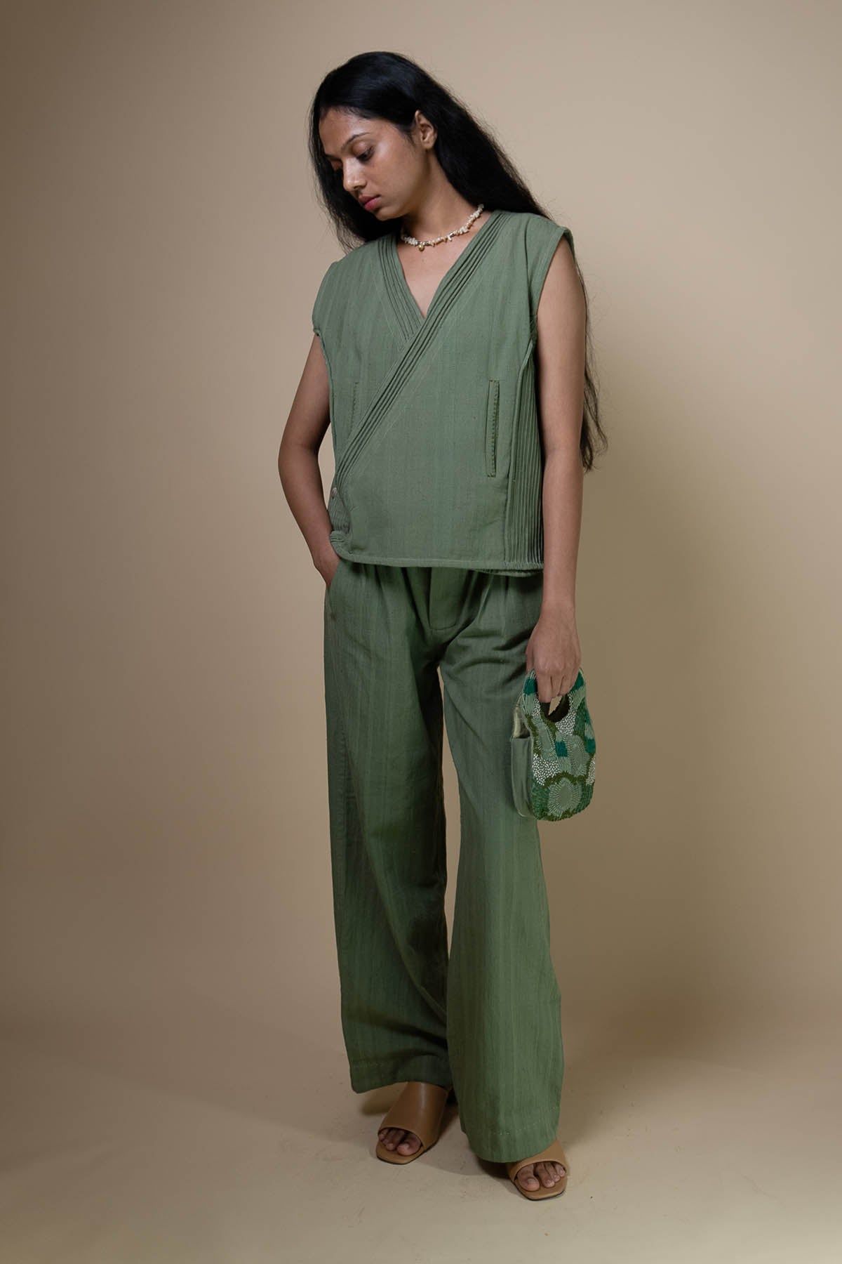 Olive Kala Cotton Tapered Pants