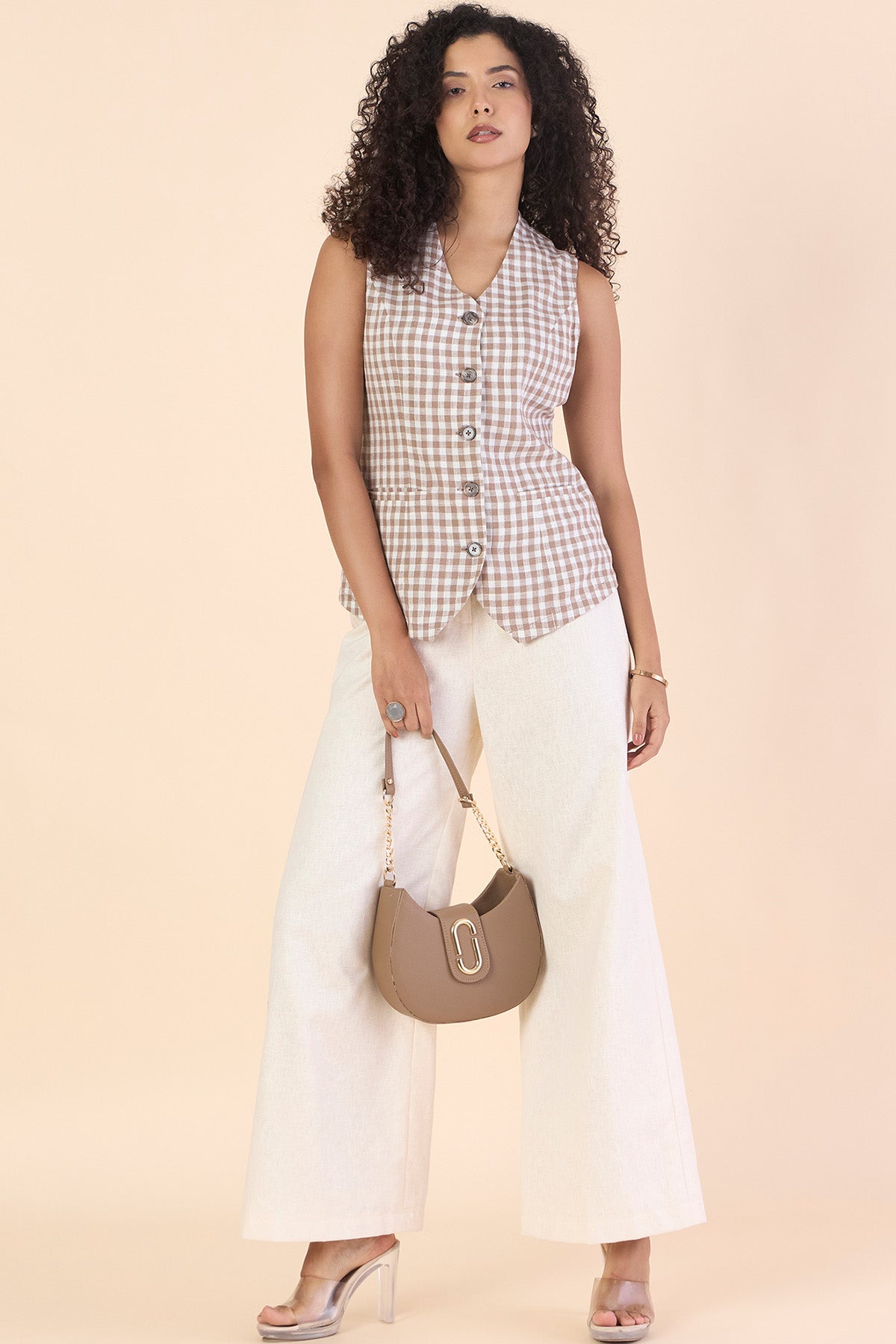 Buy Olive Sleeveless Vest & Trousers by PowerSutra for women online at ScrollnShops