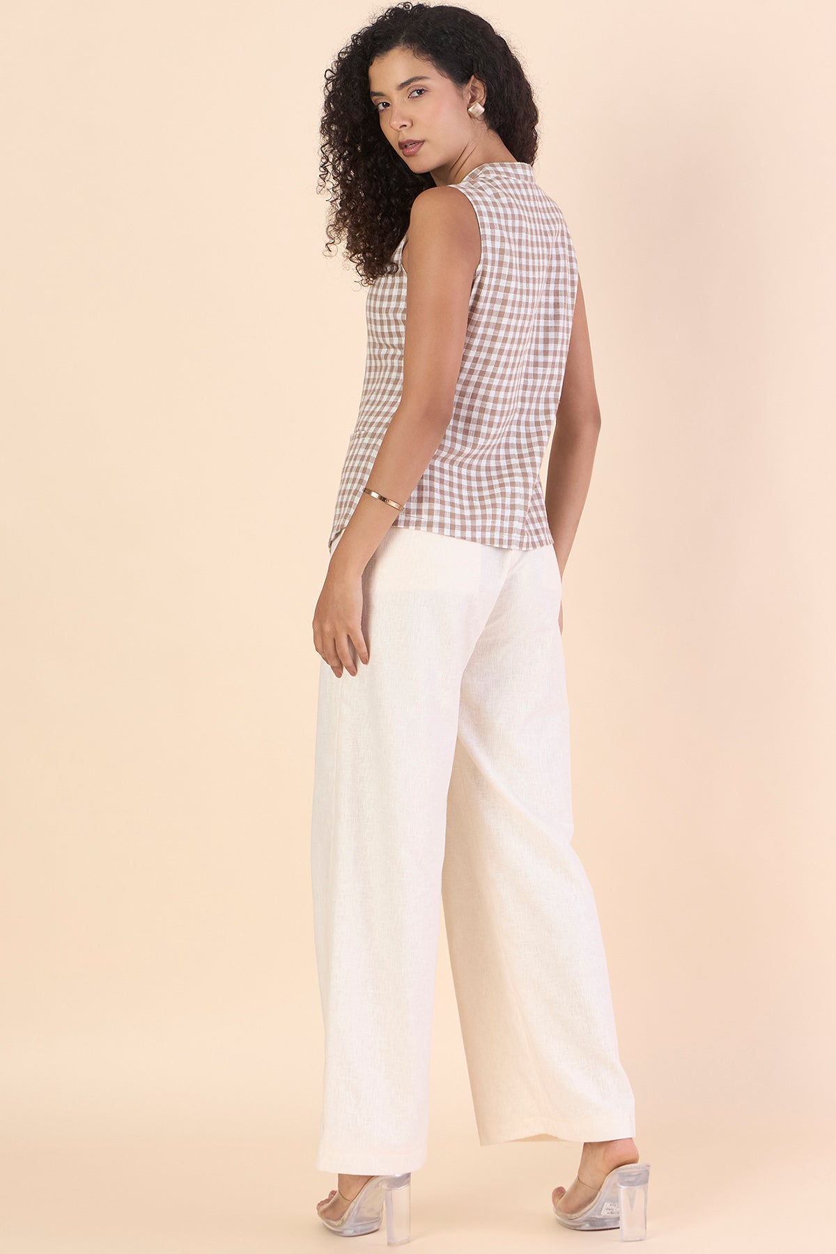 Checks Sleeveless Vest & Trousers