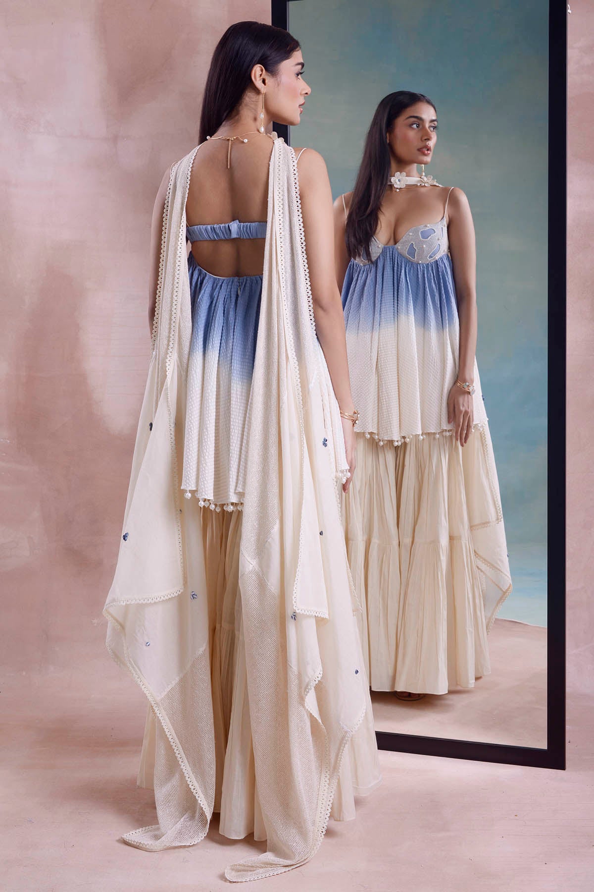 Ombre Beaded Tunic & Sharara