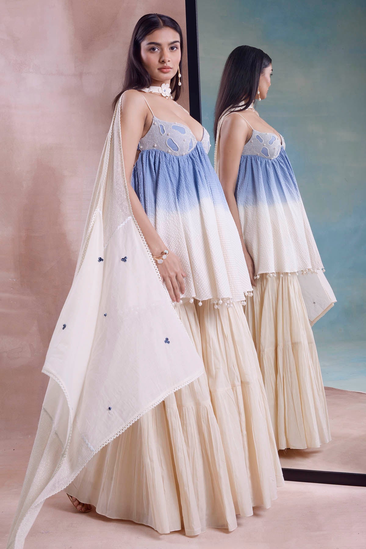 Ombre Beaded Tunic & Sharara