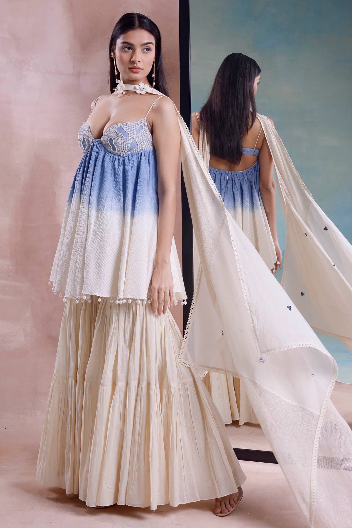 Ombre Beaded Tunic & Sharara