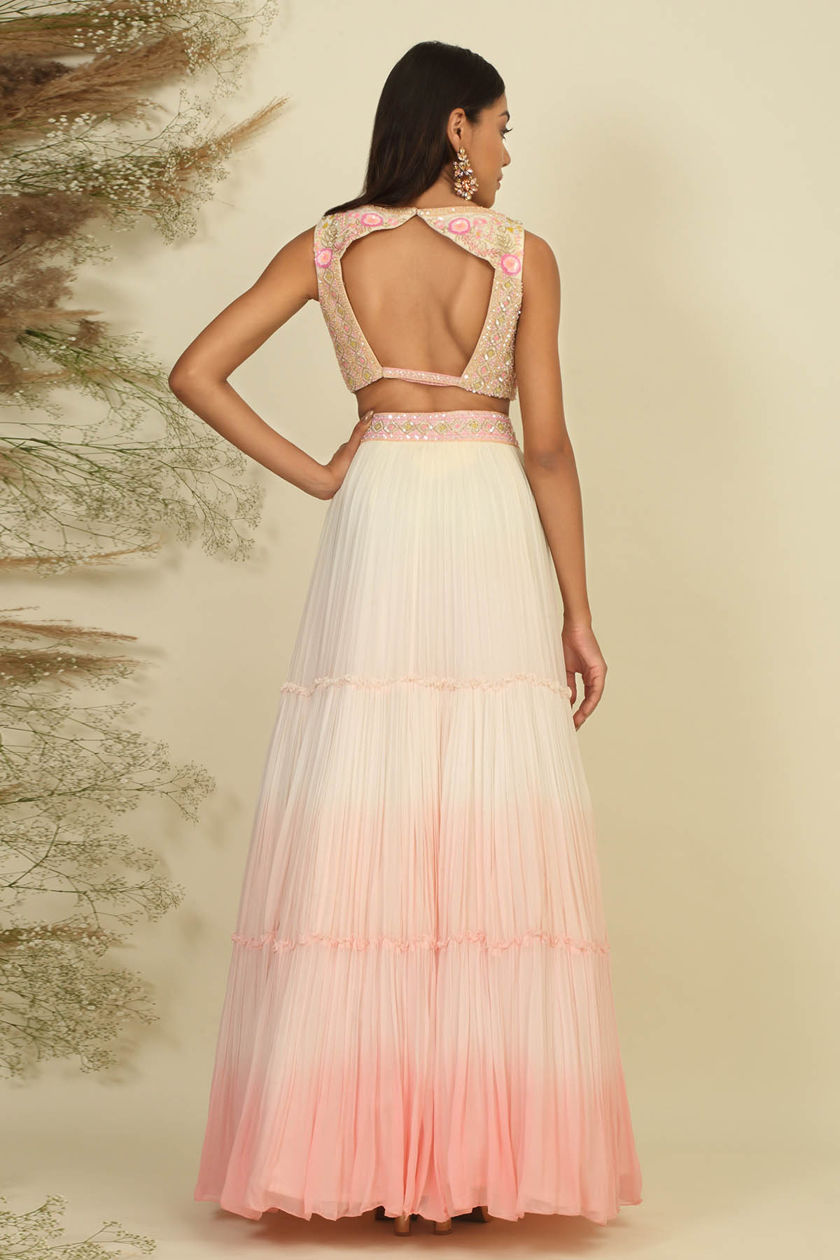 Ombre Floral Lehenga Set