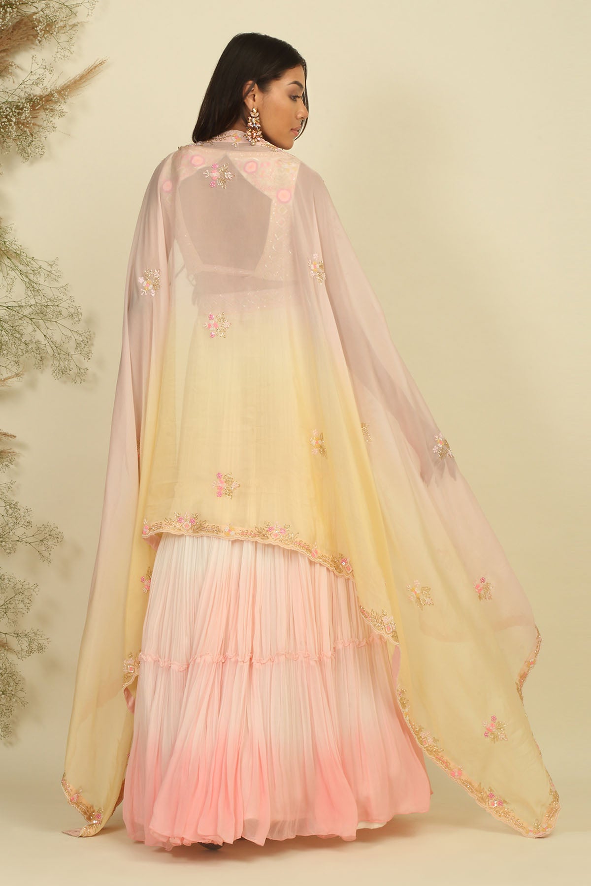 Ombre Floral Lehenga Set